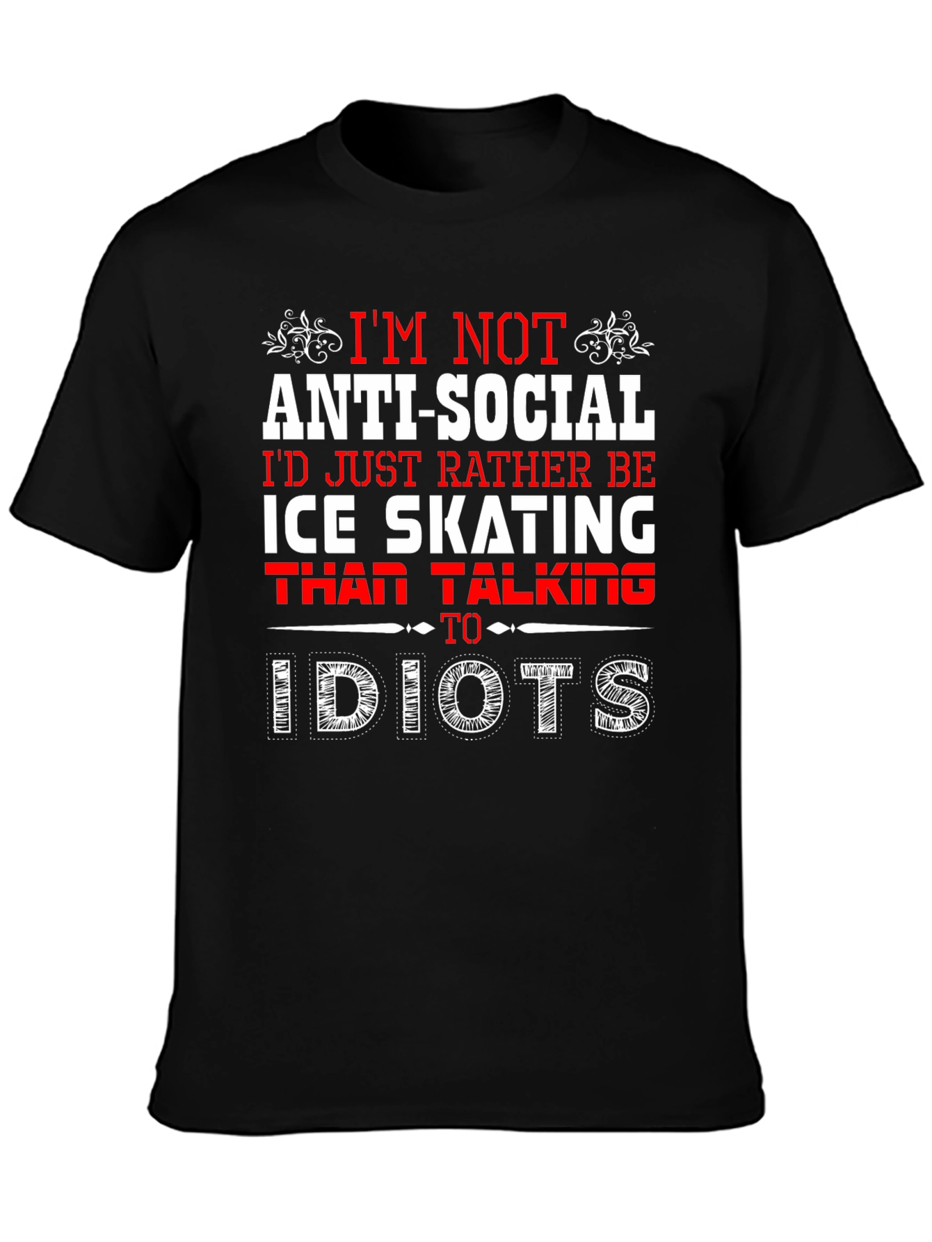 Ice Skating Anti-Social T-Shirt
