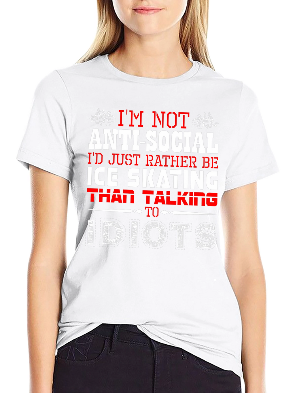Ice Skating Anti-Social T-Shirt