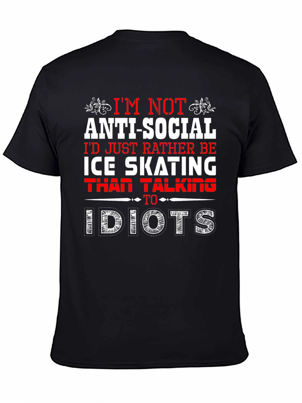 Ice Skating Anti-Social T-Shirt