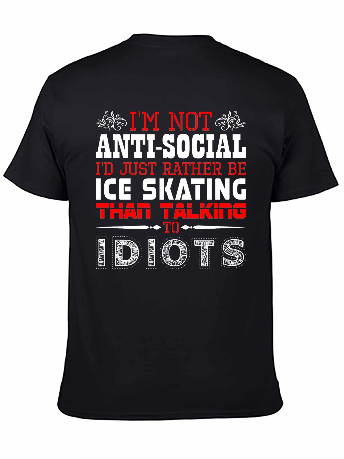 Ice Skating Anti-Social T-Shirt