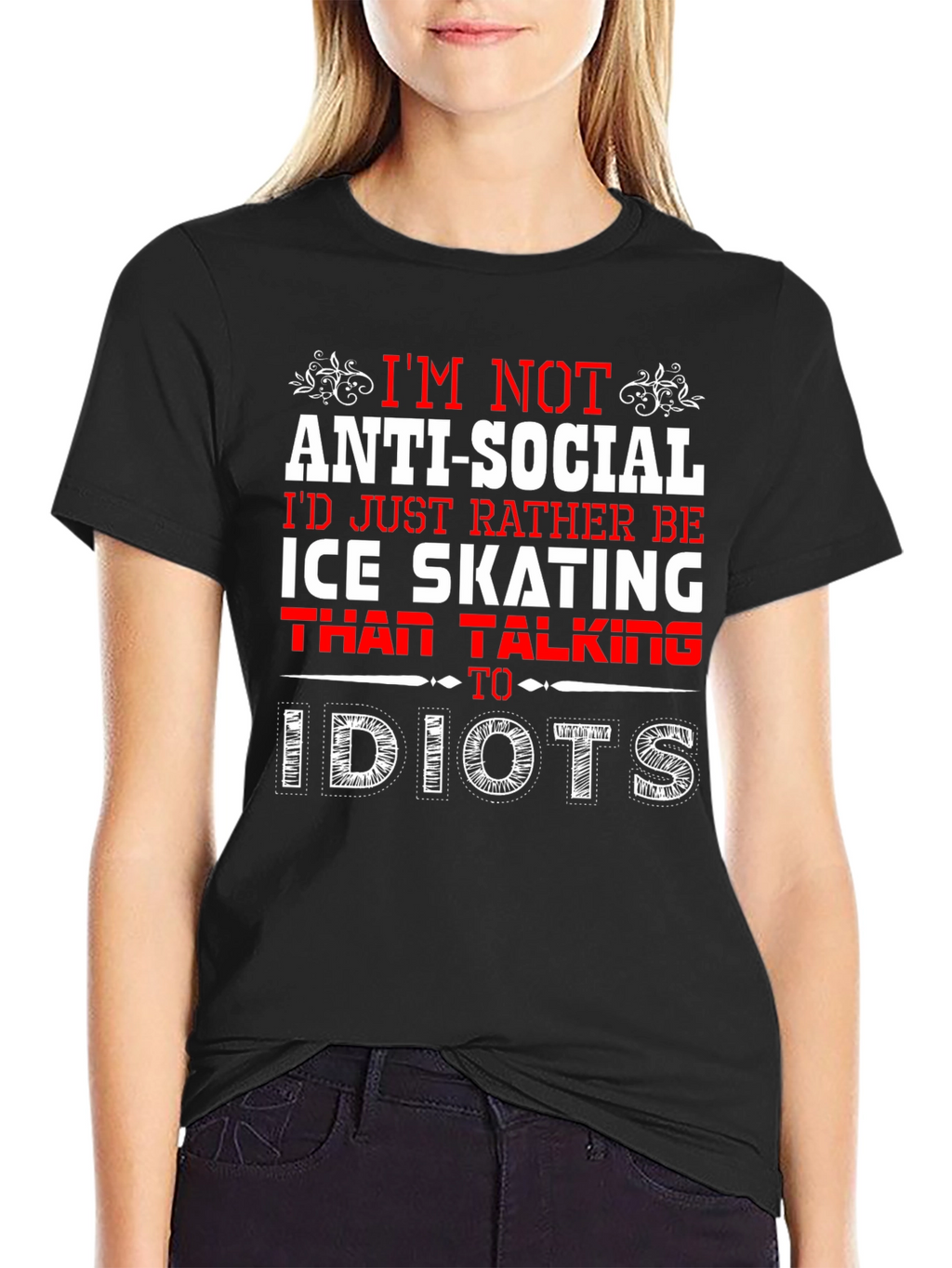 Ice Skating Anti-Social T-Shirt