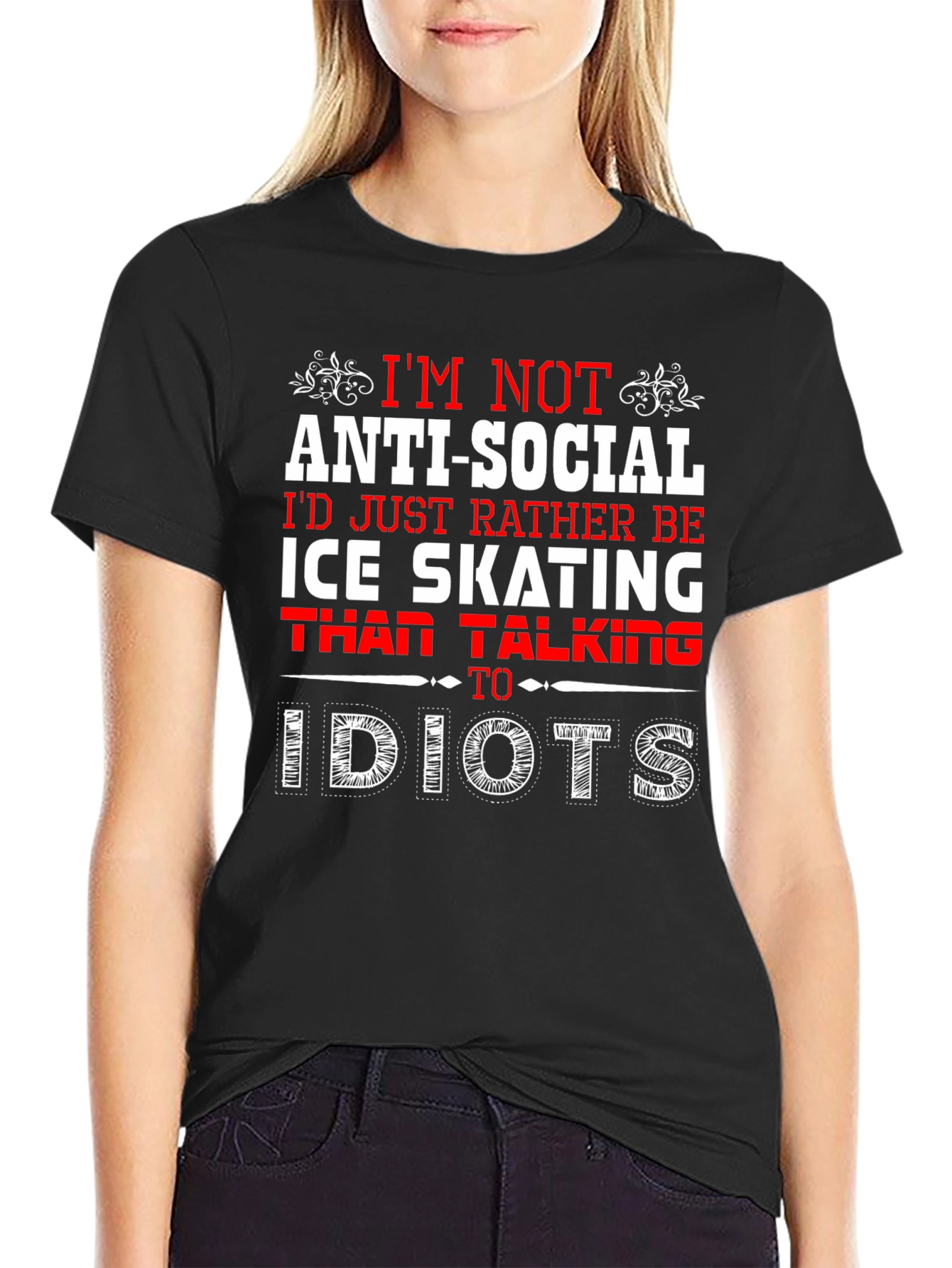 Ice Skating Anti-Social T-Shirt