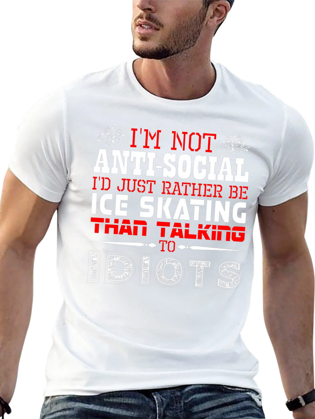 Ice Skating Anti-Social T-Shirt