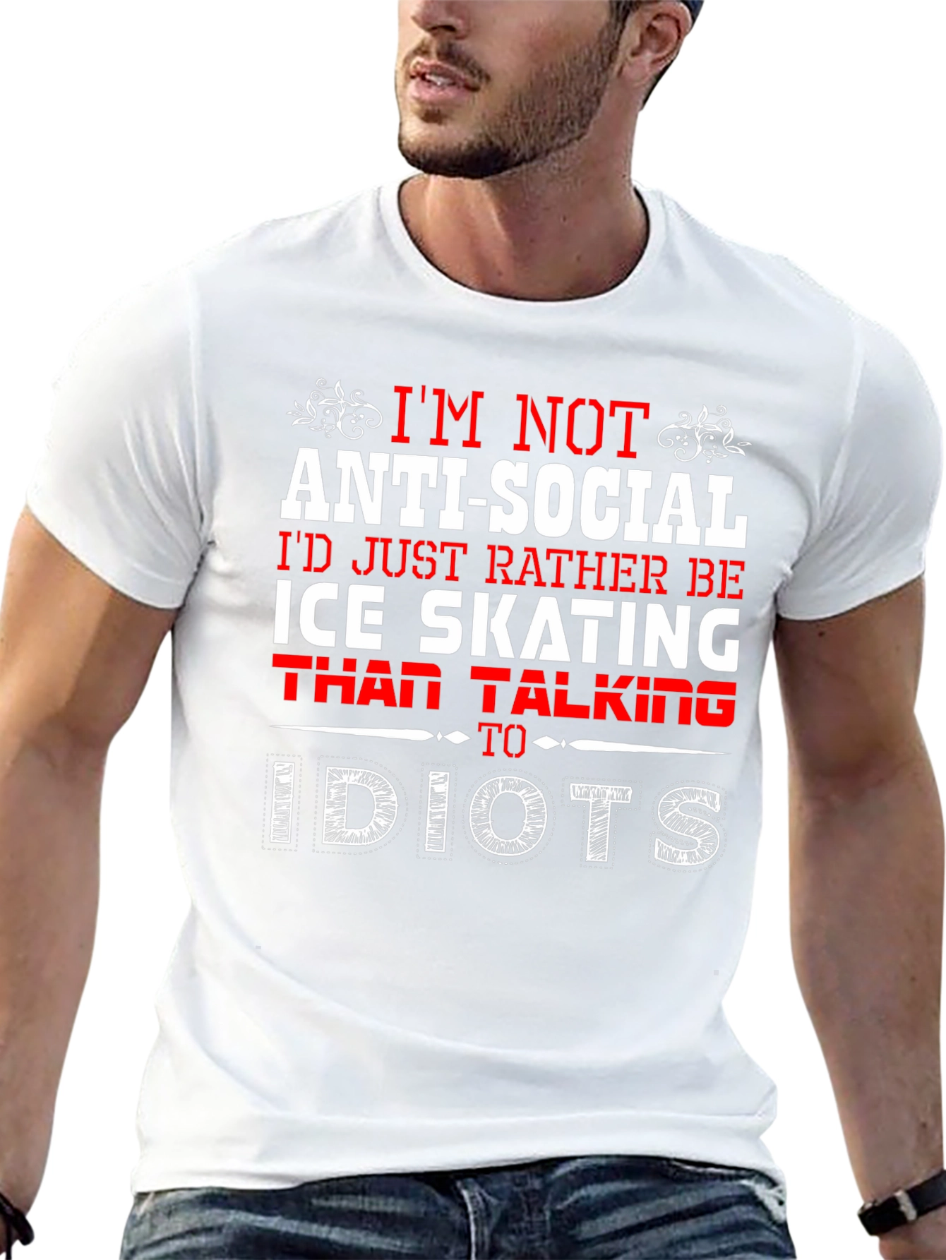 Ice Skating Anti-Social T-Shirt