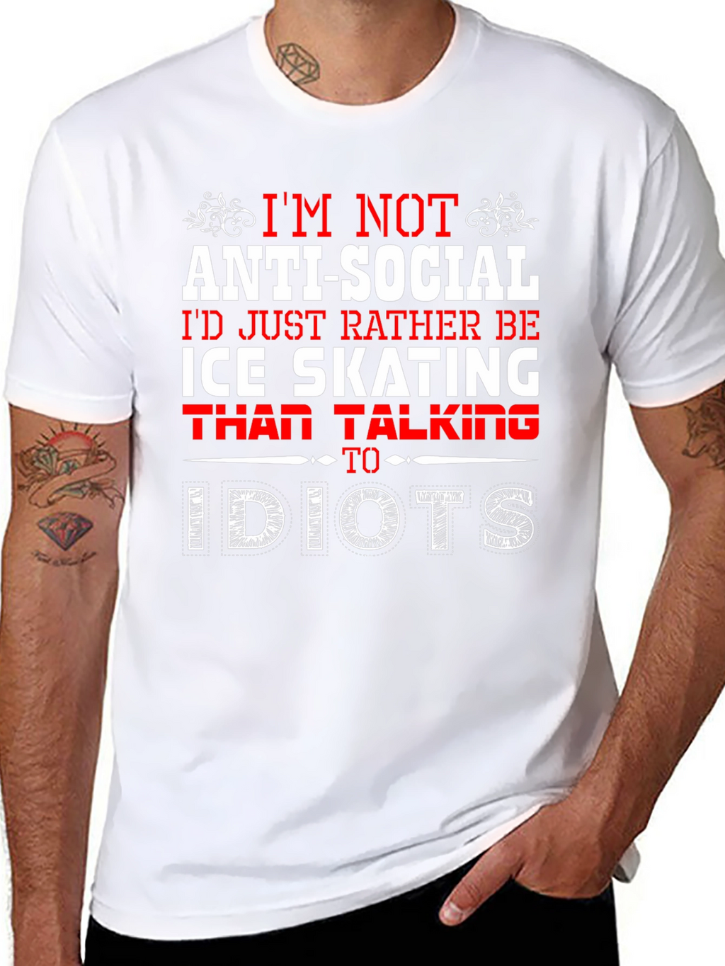 Ice Skating Anti-Social T-Shirt