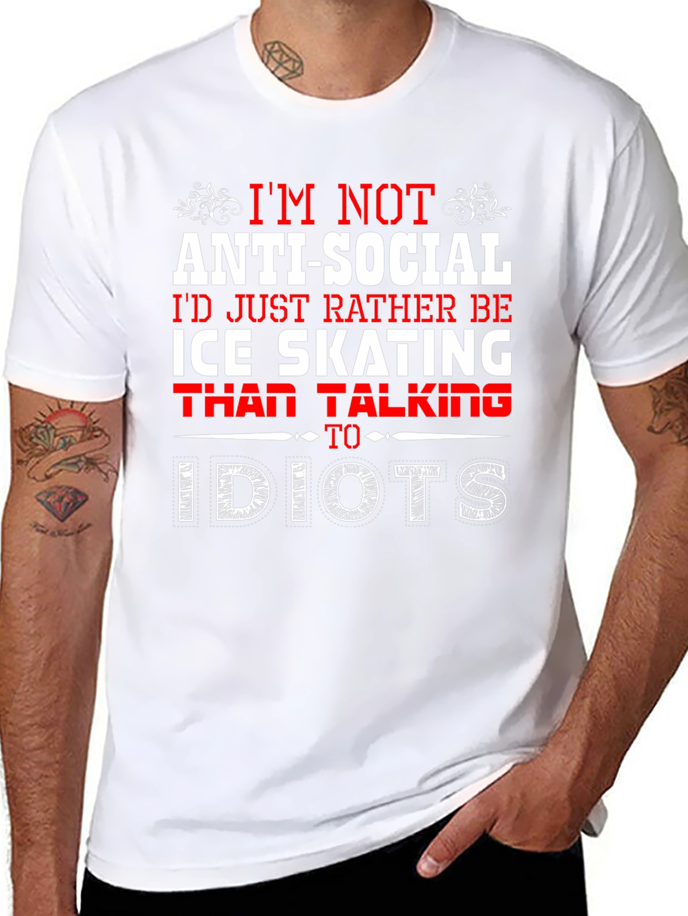 Ice Skating Anti-Social T-Shirt