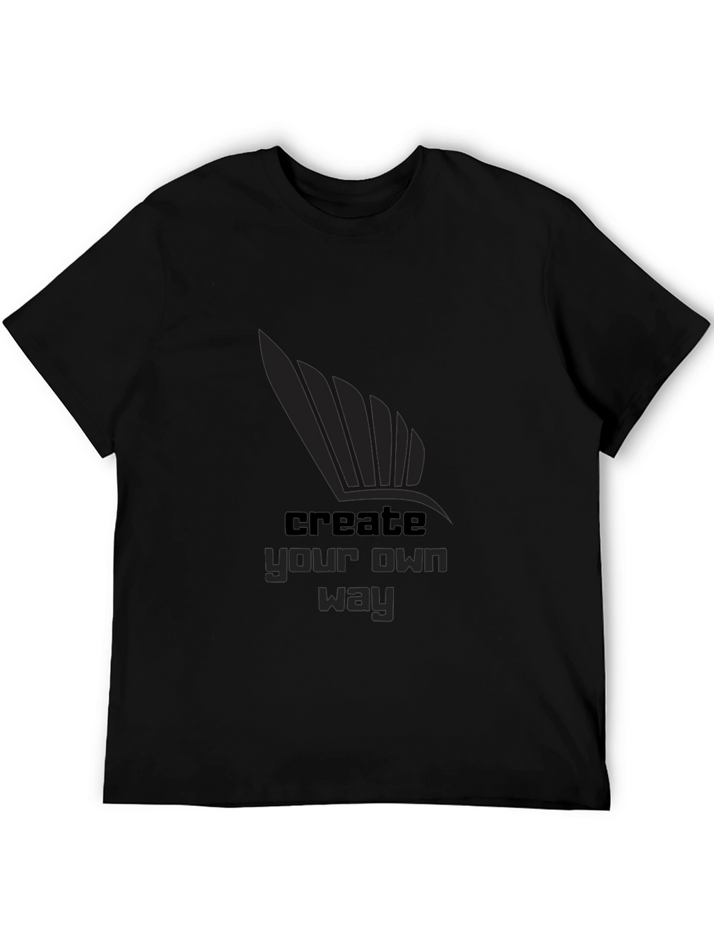 Black Create Your Own Way Graphic T-Shirt