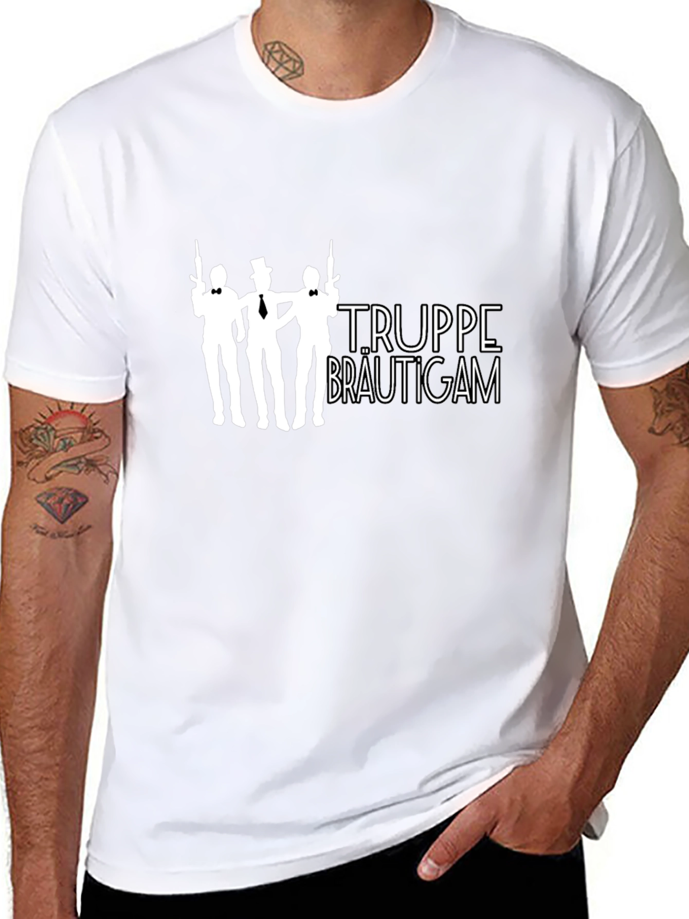 Funny Bachelor Party T-Shirt: Truppe Bräutigam Design