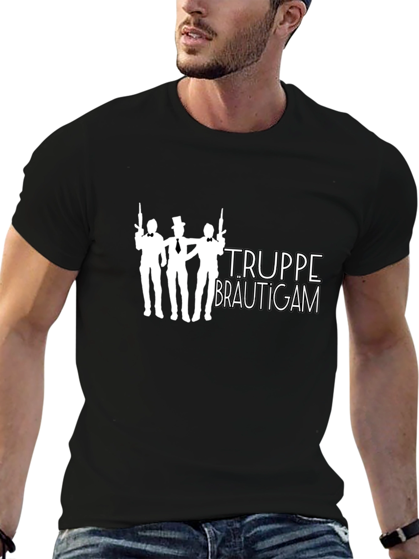 Funny Bachelor Party T-Shirt: Truppe Bräutigam Design