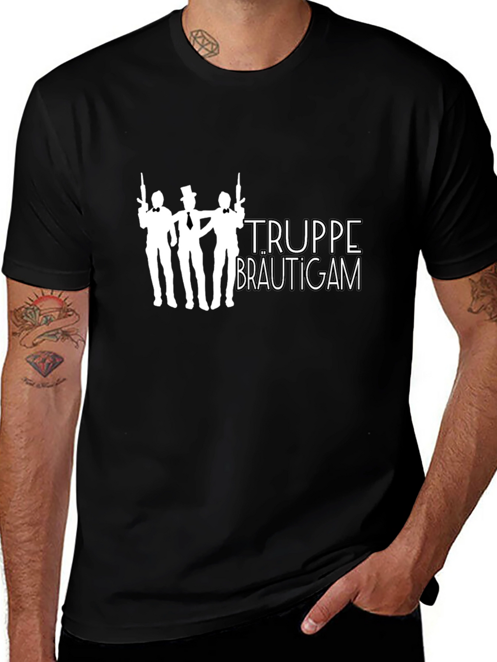 Funny Bachelor Party T-Shirt: Truppe Bräutigam Design