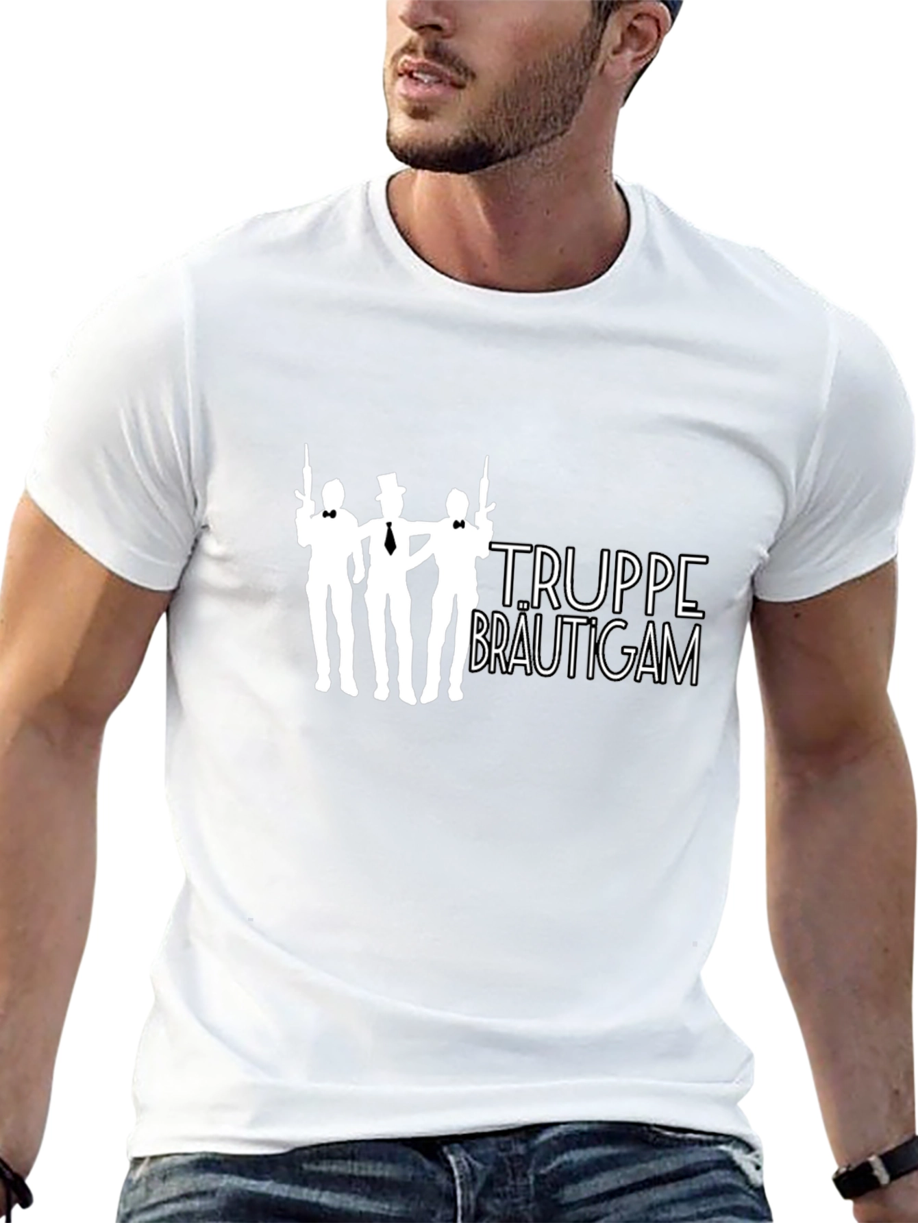 Funny Bachelor Party T-Shirt: Truppe Bräutigam Design