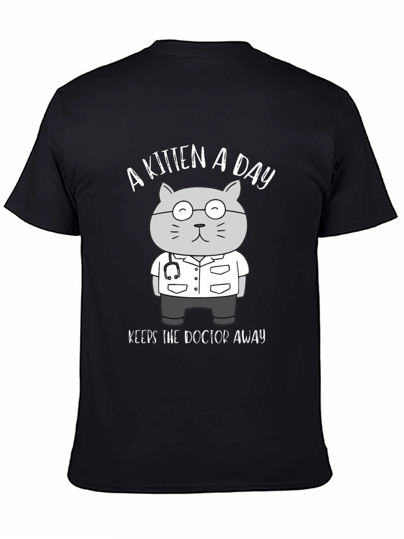 Kitten Doctor T-Shirt - A Kitten a Day Keeps the Doctor Away