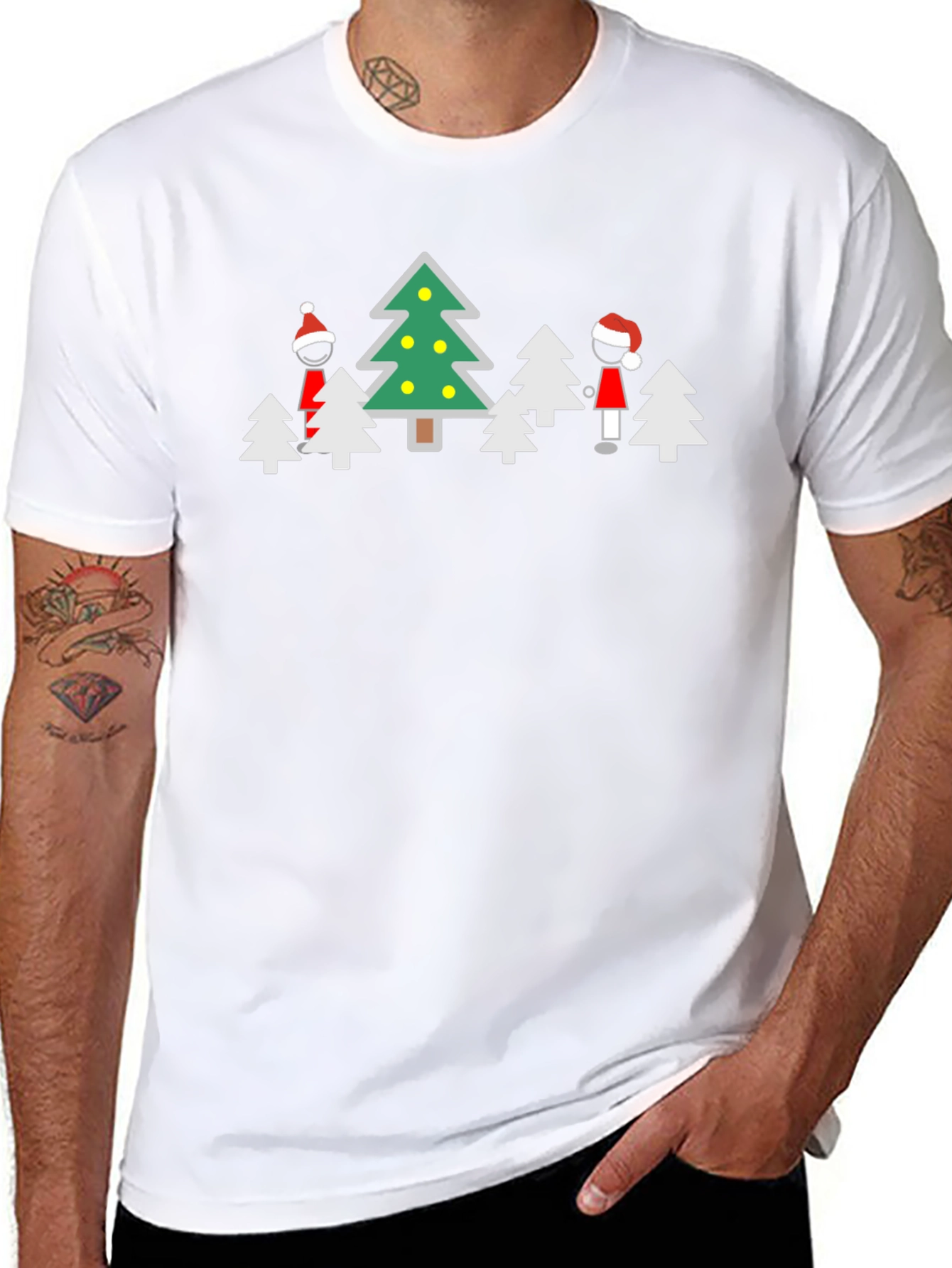Christmas Tree Crew Neck T-Shirt