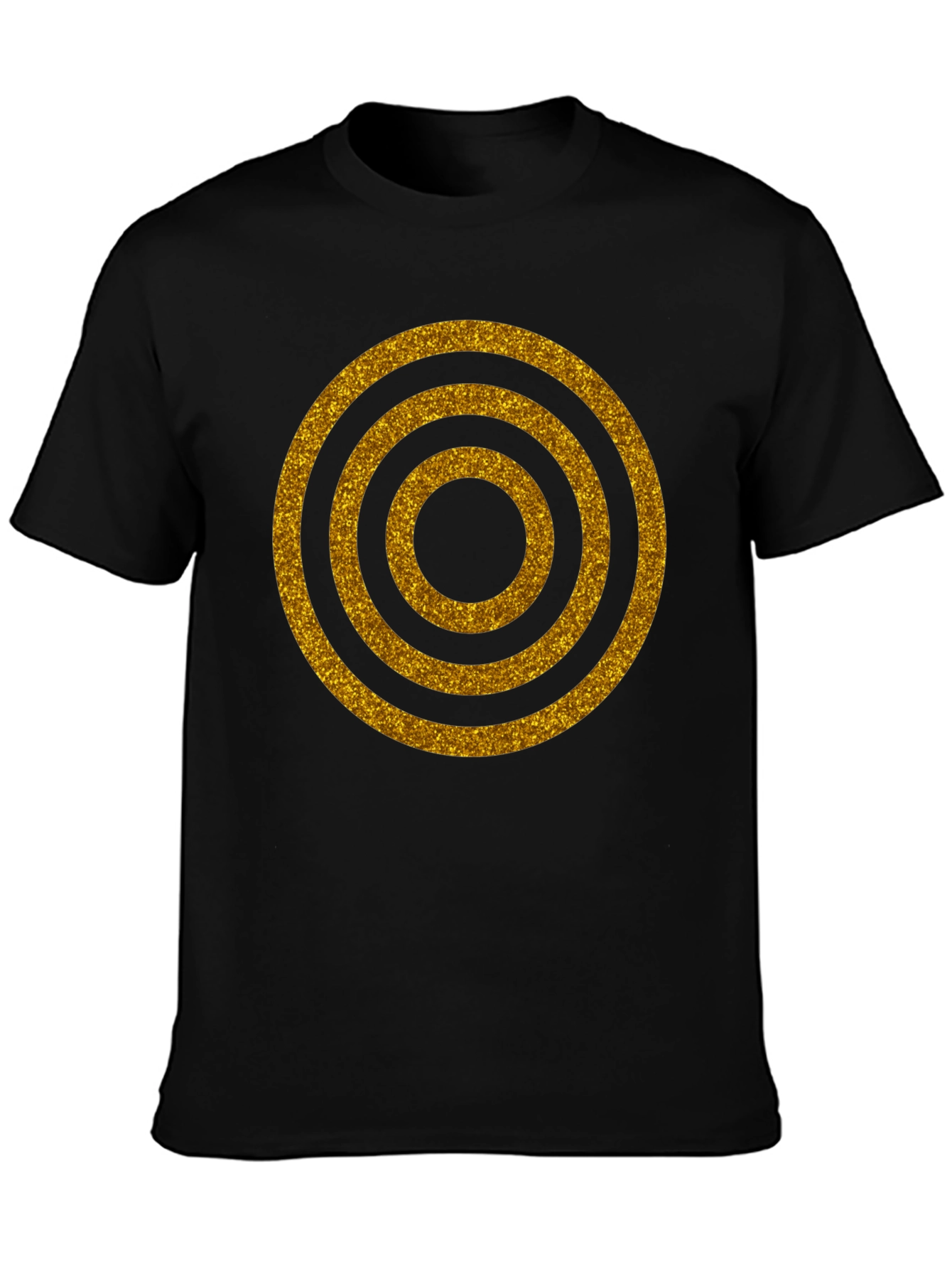 Golden Rings Graphic Black T-Shirt