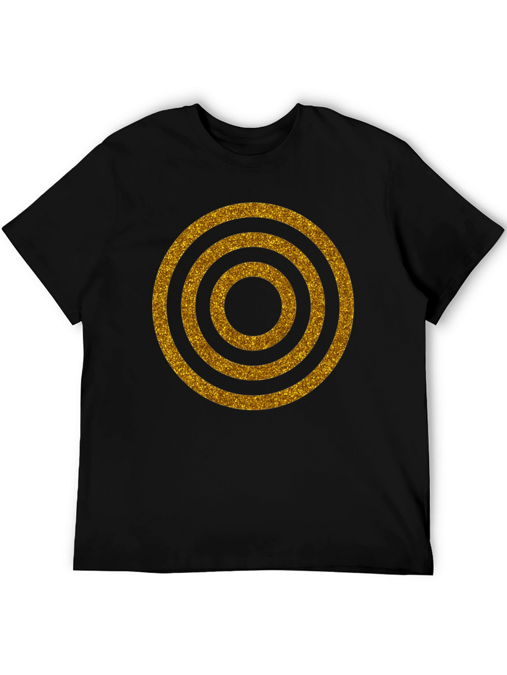 Golden Rings Graphic Black T-Shirt