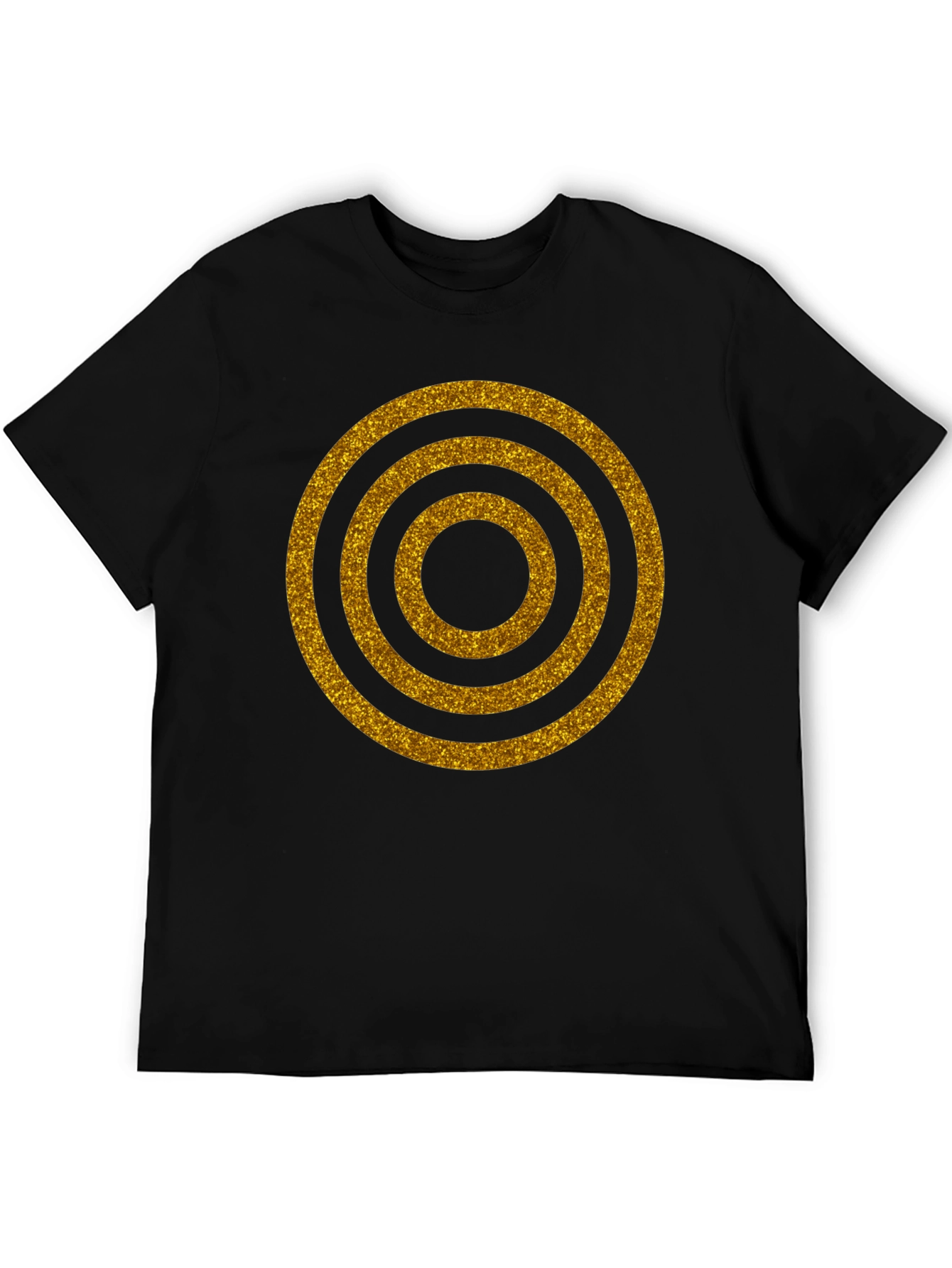 Golden Rings Graphic Black T-Shirt