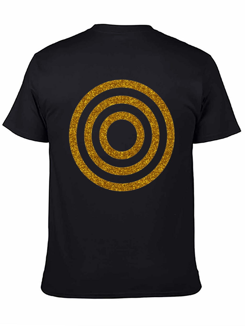 Golden Rings Graphic Black T-Shirt