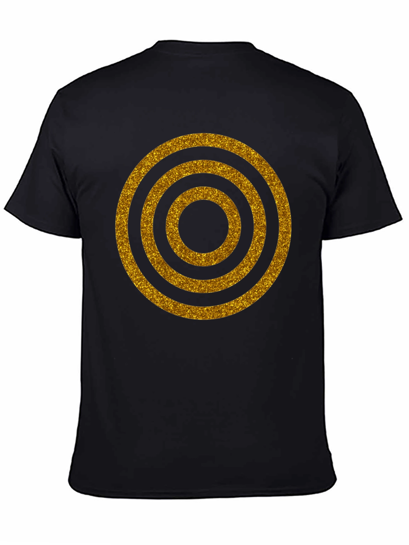 Golden Rings Graphic Black T-Shirt