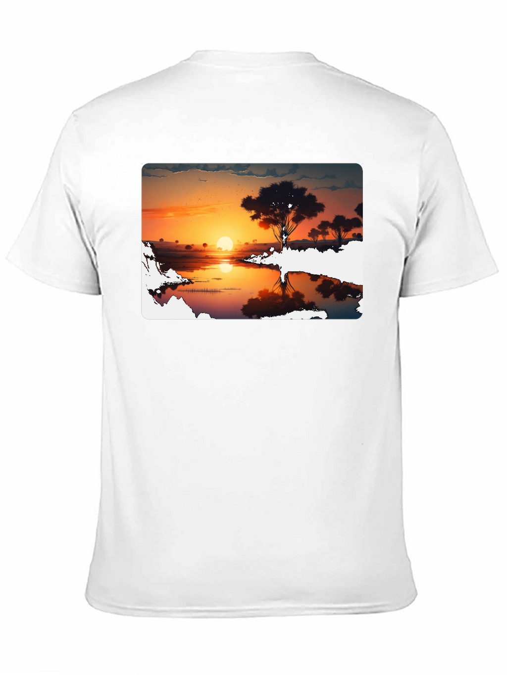Sunset Silhouette Graphic Tee - Black