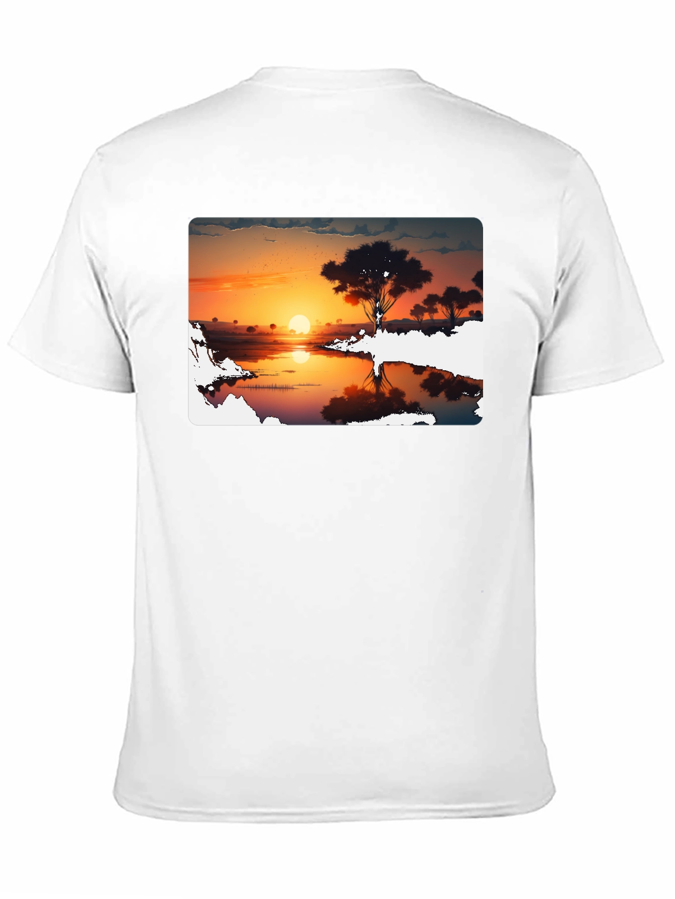 Sunset Silhouette Graphic Tee - Black