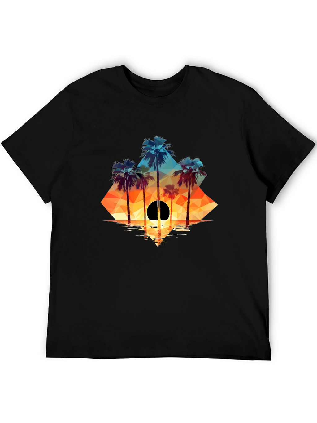 Geometric Palm Sunset Tee