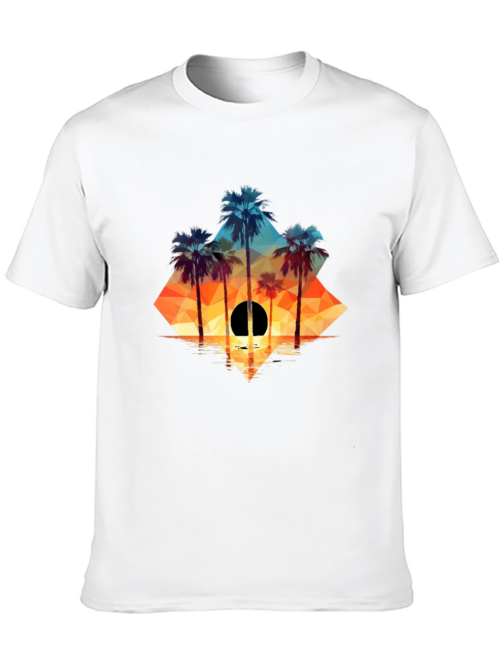 Geometric Palm Sunset Tee