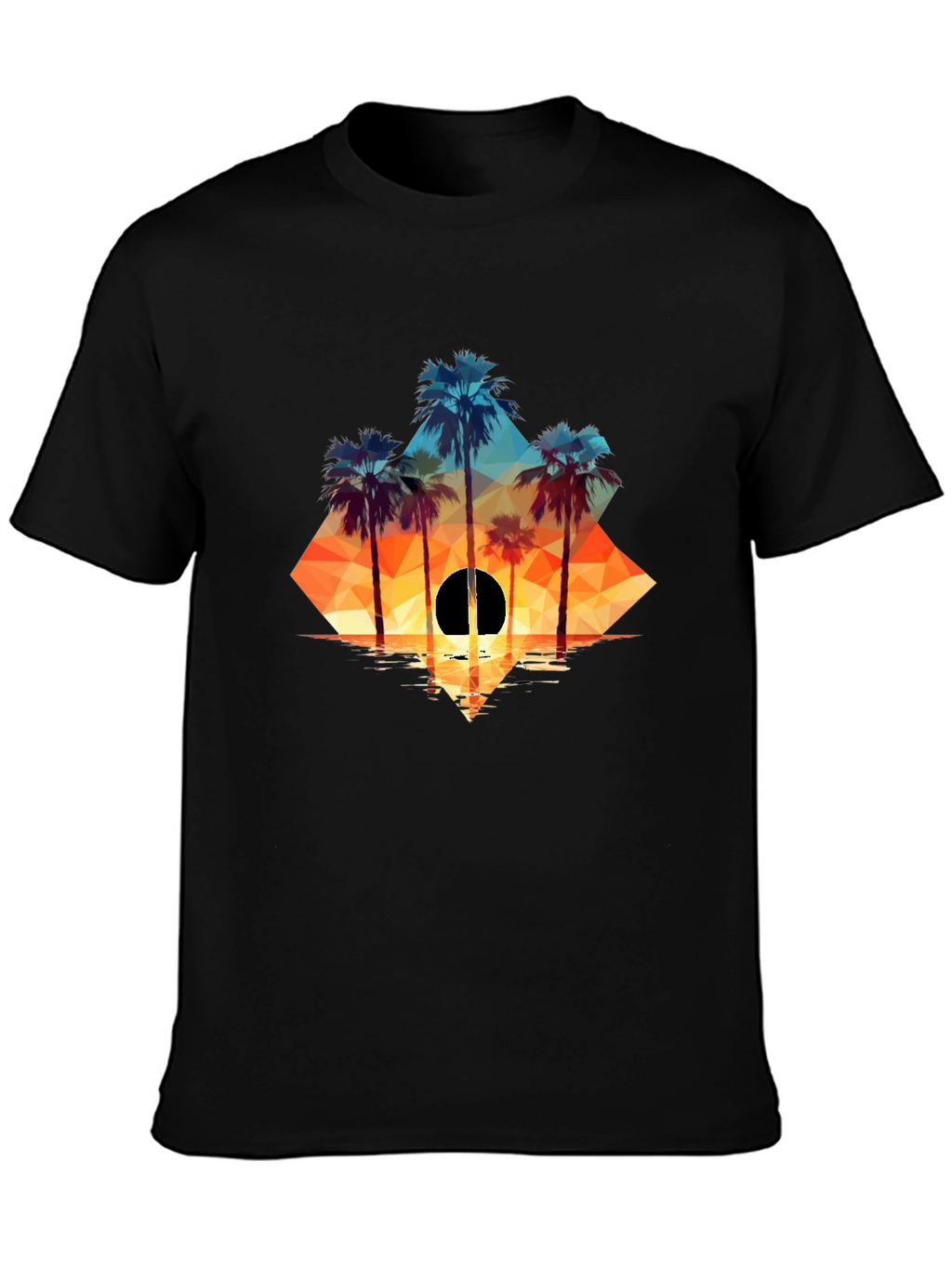 Geometric Palm Sunset Tee