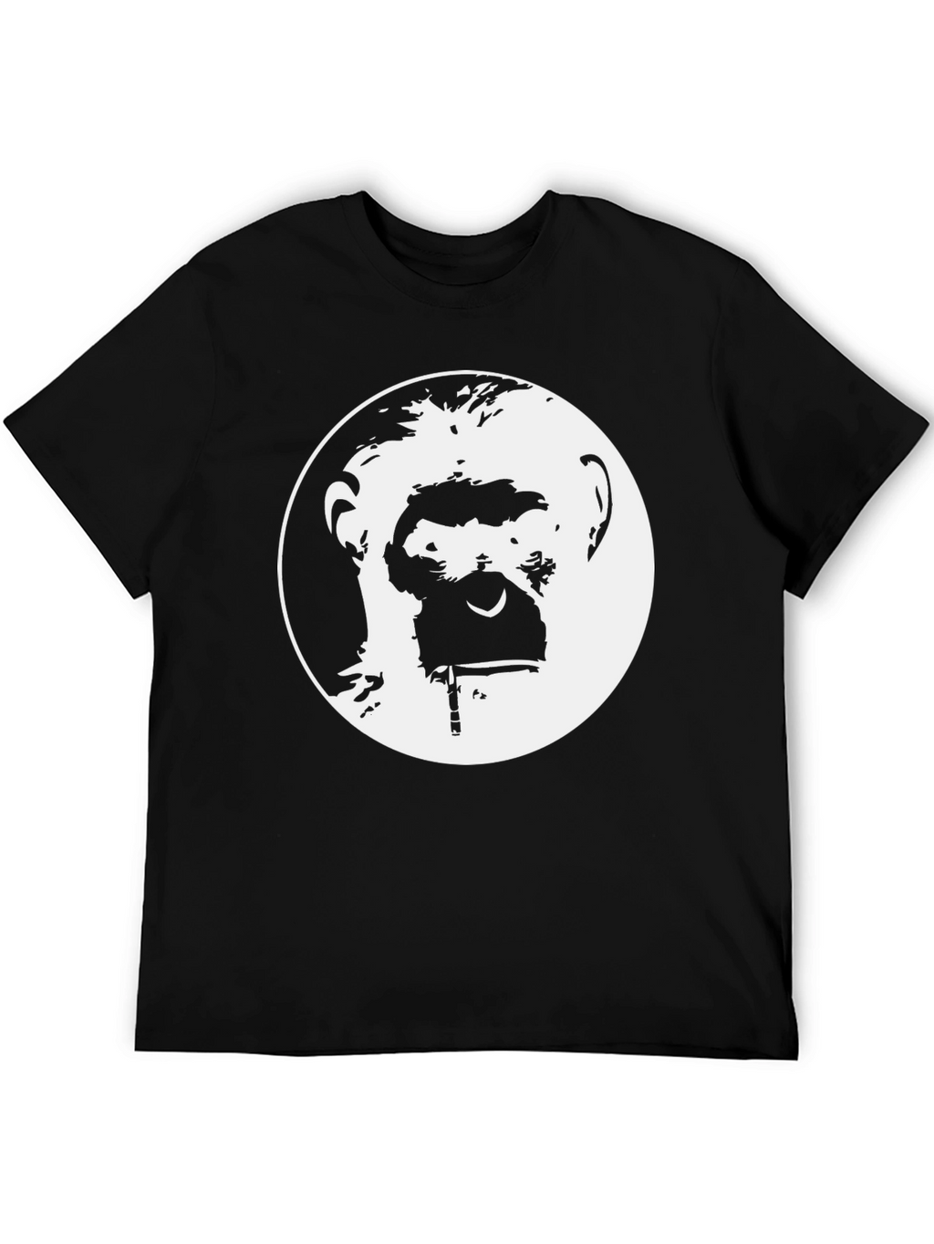 Ape Face Graphic Tee - Black Cotton T-Shirt
