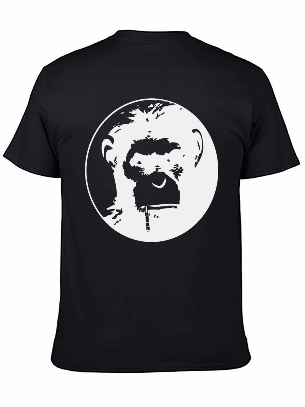 Ape Face Graphic Tee - Black Cotton T-Shirt