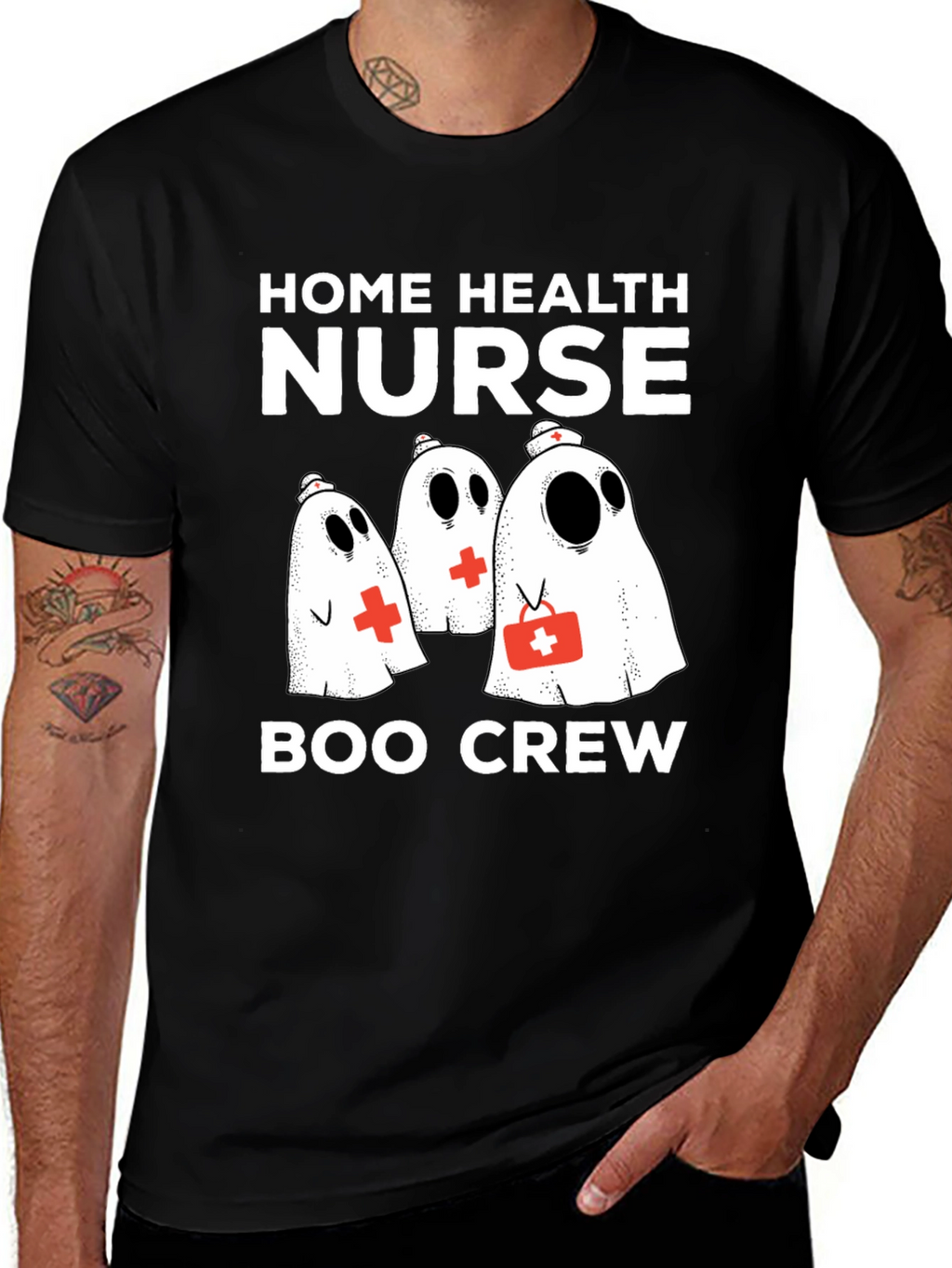 Home Health Nurse Boo Crew T-Shirt