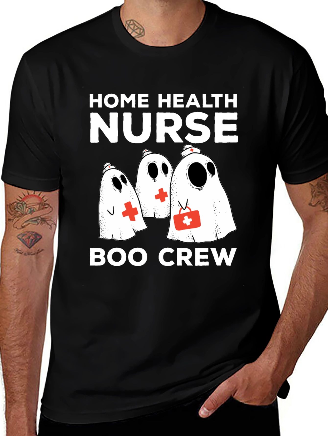 Home Health Nurse Boo Crew T-Shirt