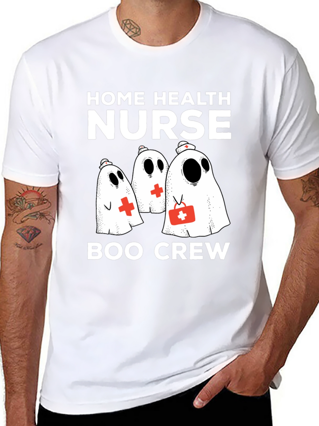 Home Health Nurse Boo Crew T-Shirt