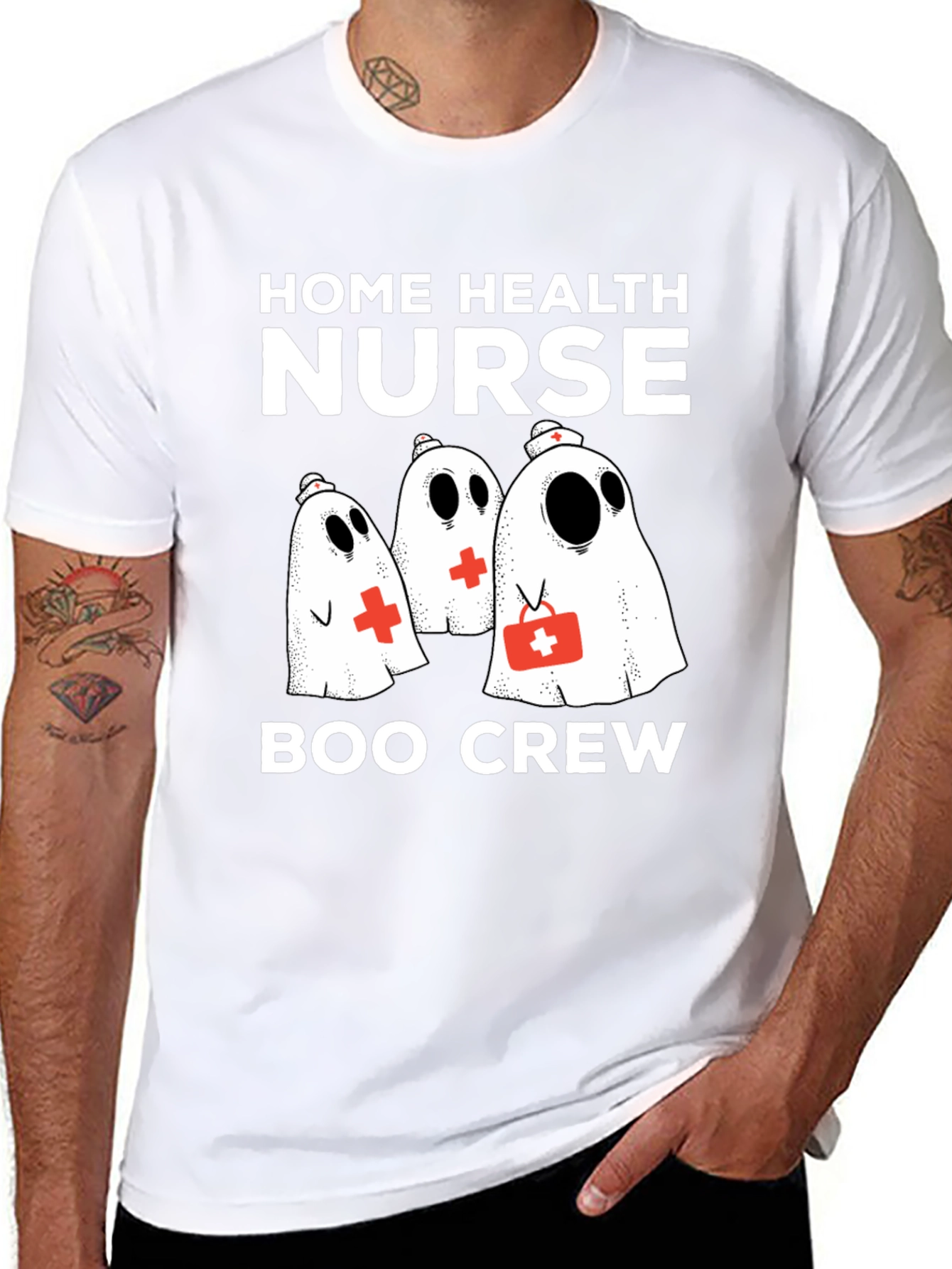 Home Health Nurse Boo Crew T-Shirt