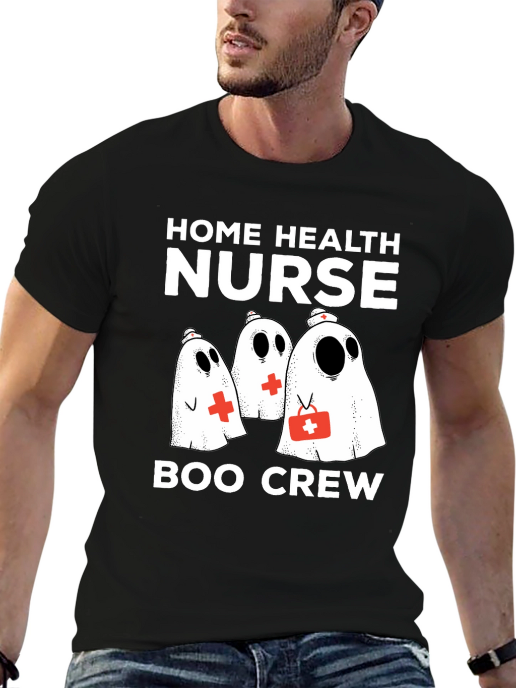Home Health Nurse Boo Crew T-Shirt
