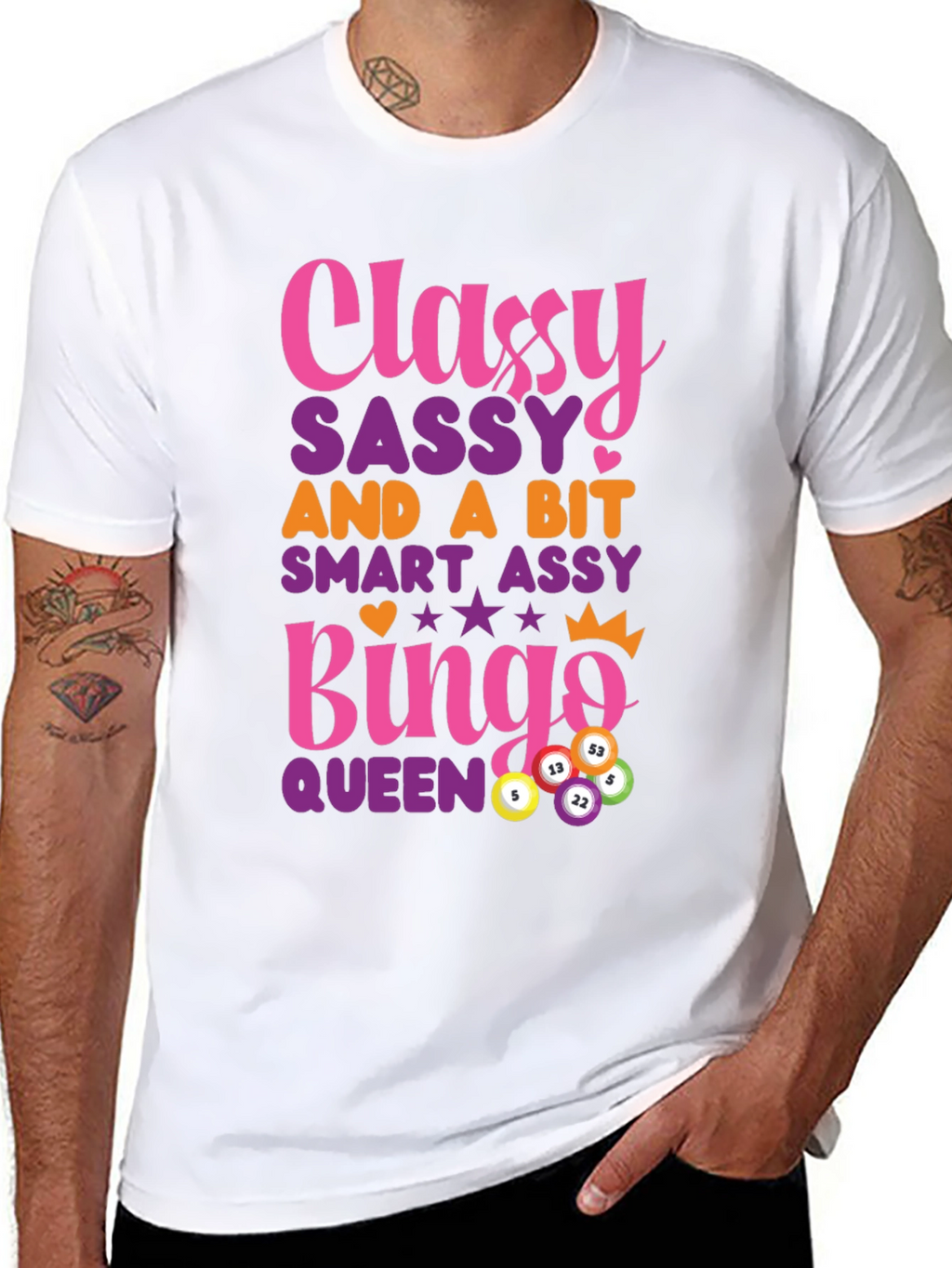 Classy Sassy Bingo Queen Graphic T-Shirt