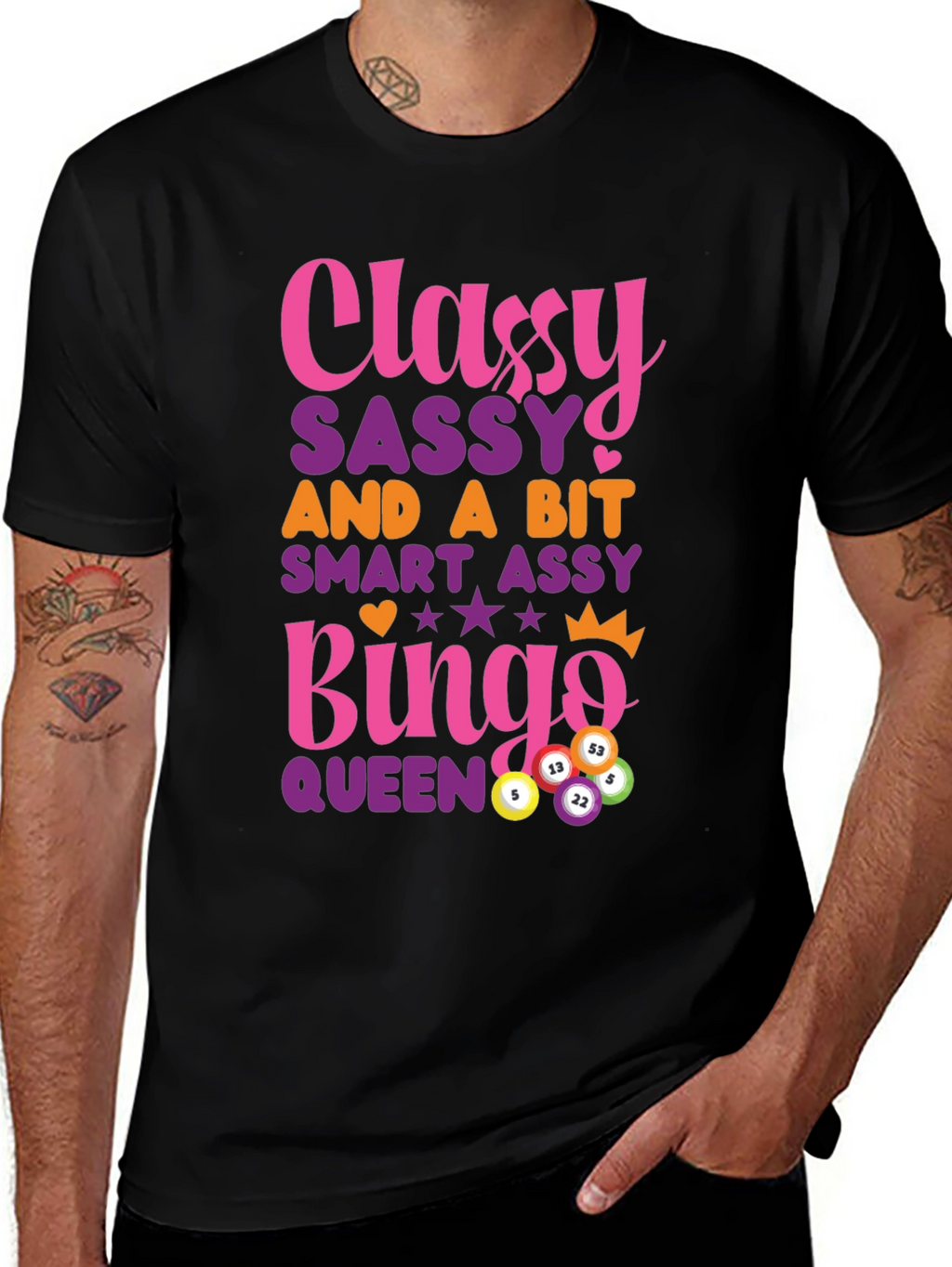 Classy Sassy Bingo Queen Graphic T-Shirt