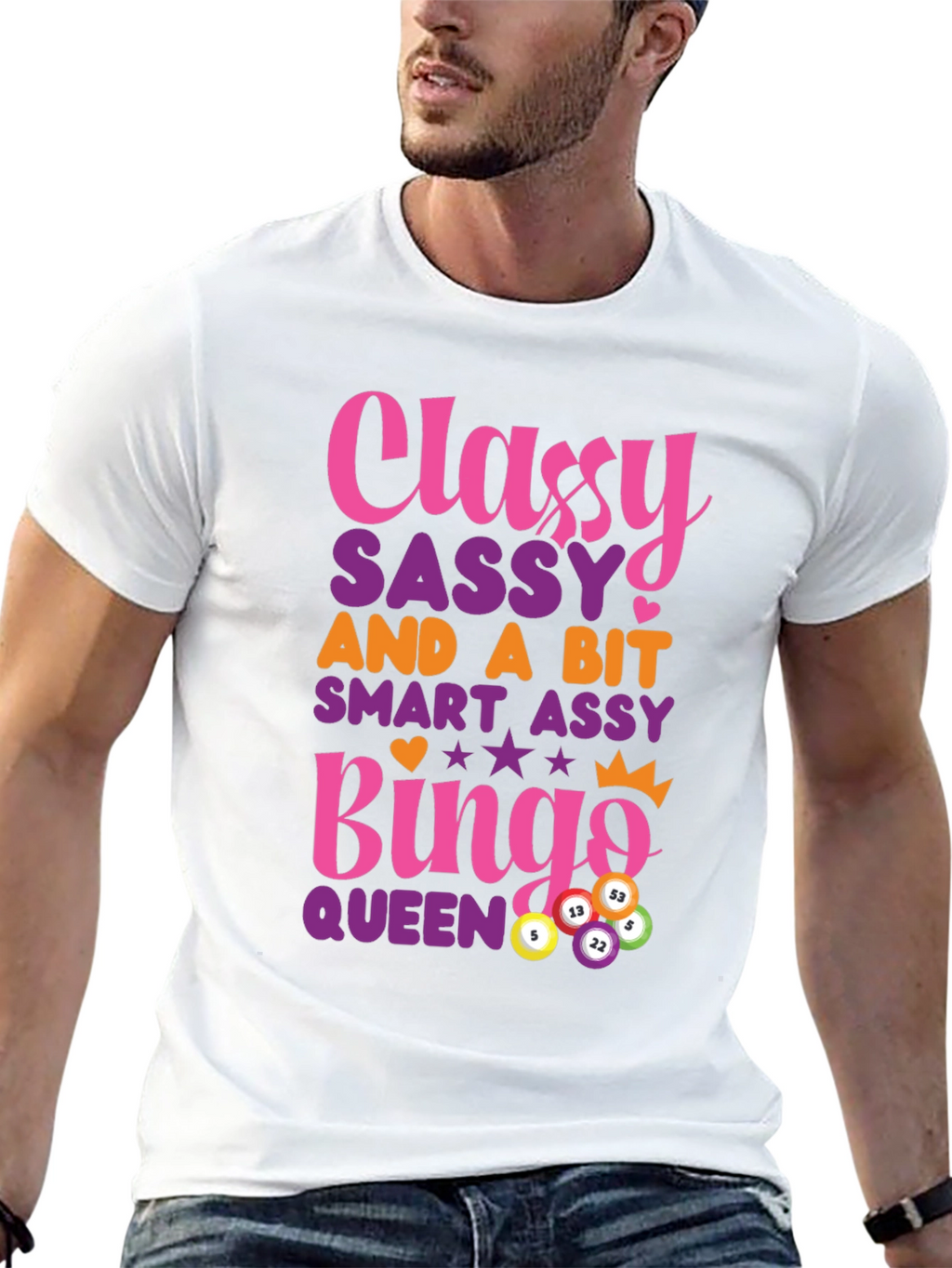 Classy Sassy Bingo Queen Graphic T-Shirt