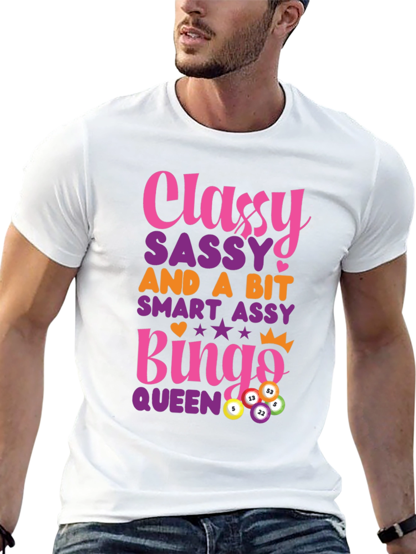 Classy Sassy Bingo Queen Graphic T-Shirt