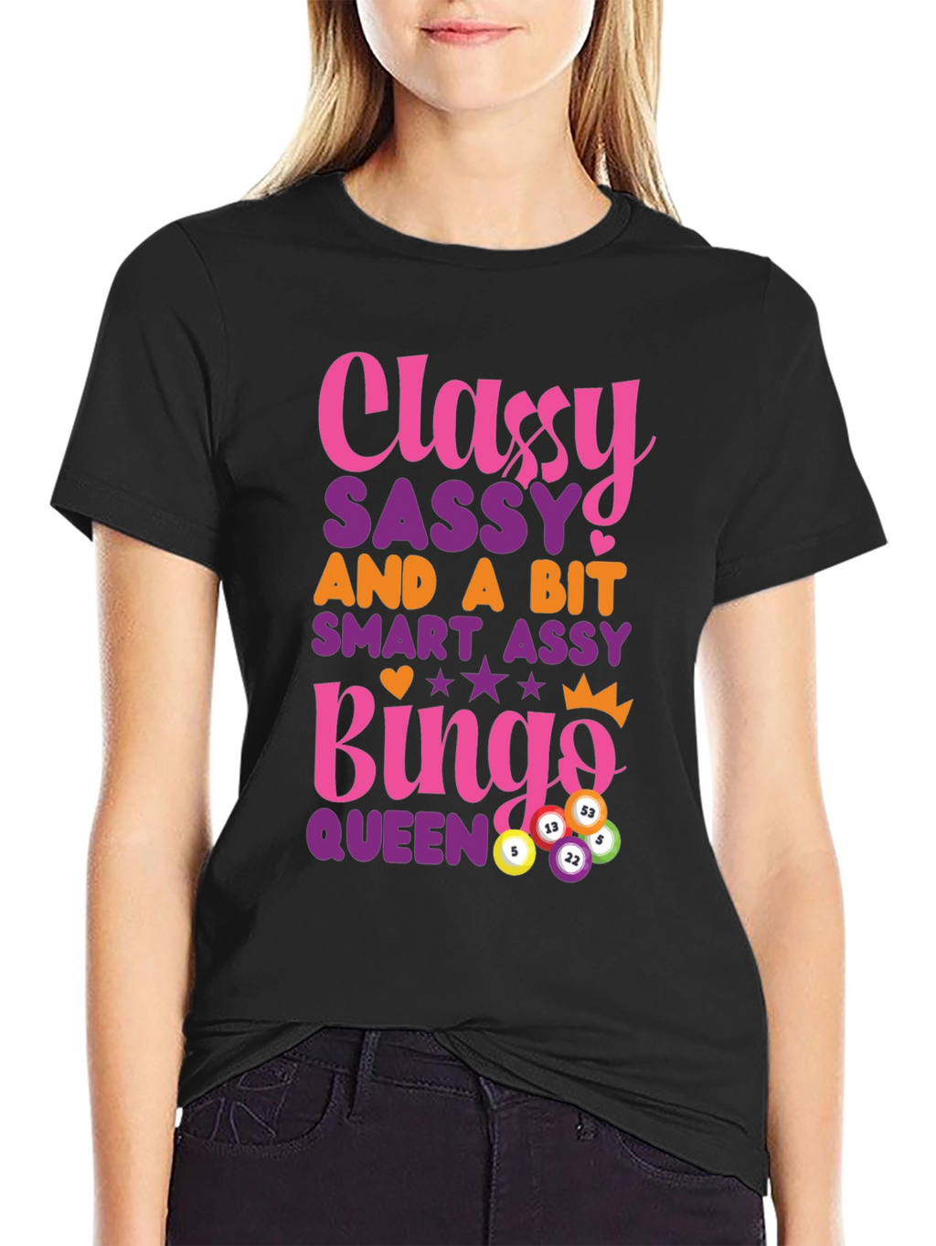 Classy Sassy Bingo Queen Graphic T-Shirt
