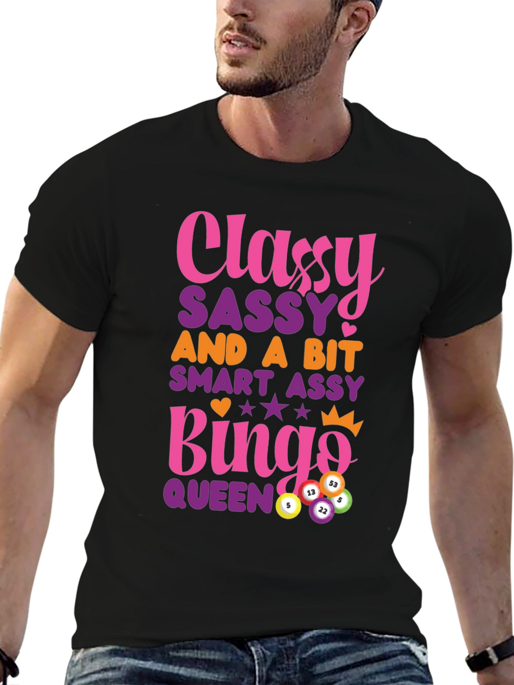 Classy Sassy Bingo Queen Graphic T-Shirt