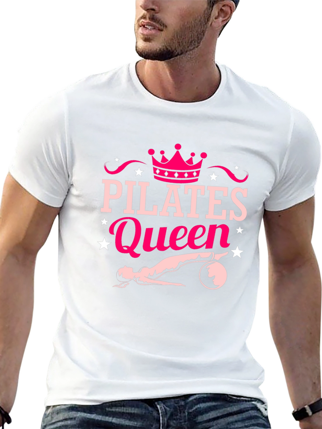 Pilates Queen Black T-Shirt Fitness Workout