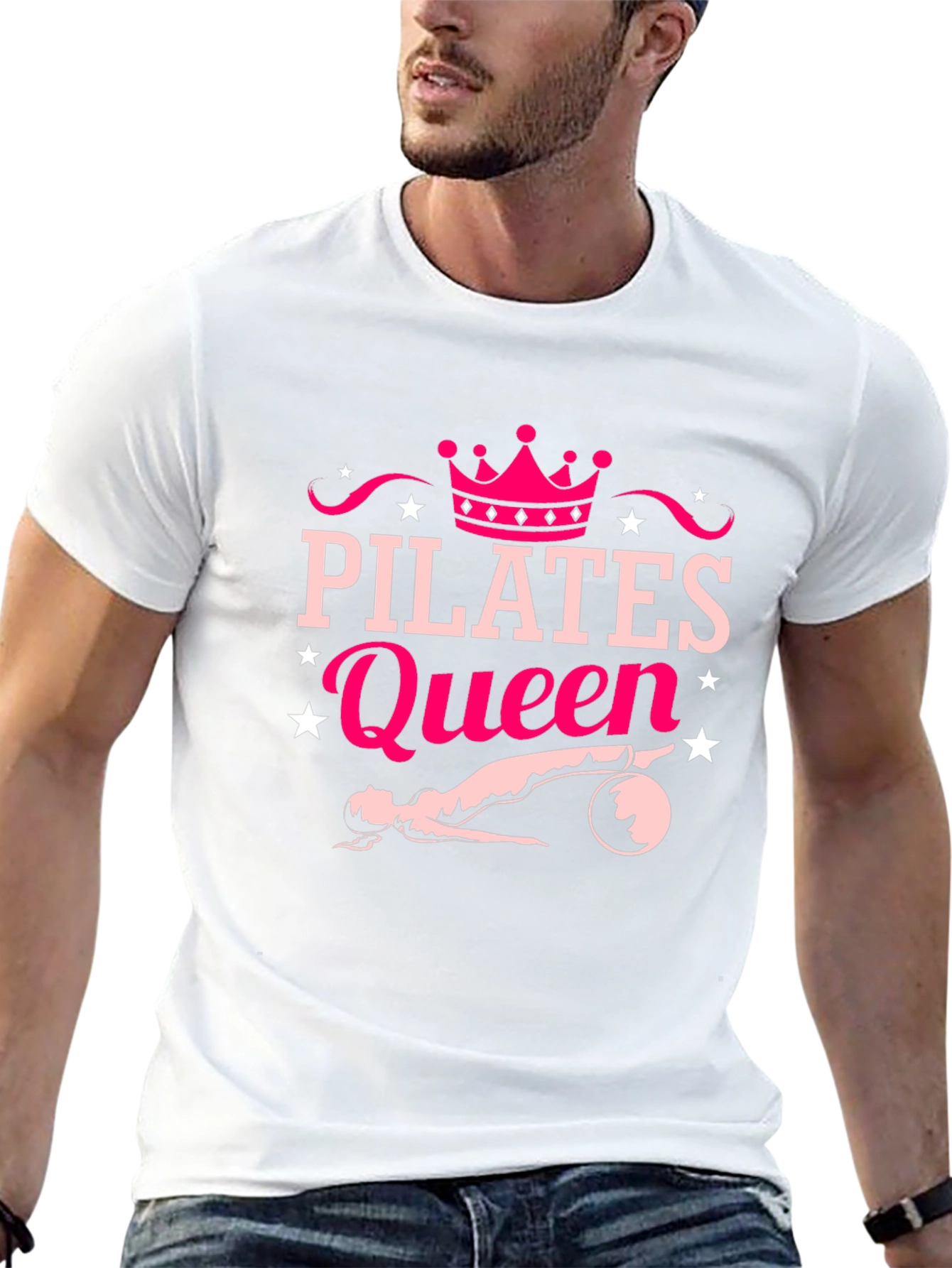 Pilates Queen Black T-Shirt Fitness Workout