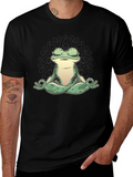 Zen Frog Graphic Tee - Meditating Amphibian