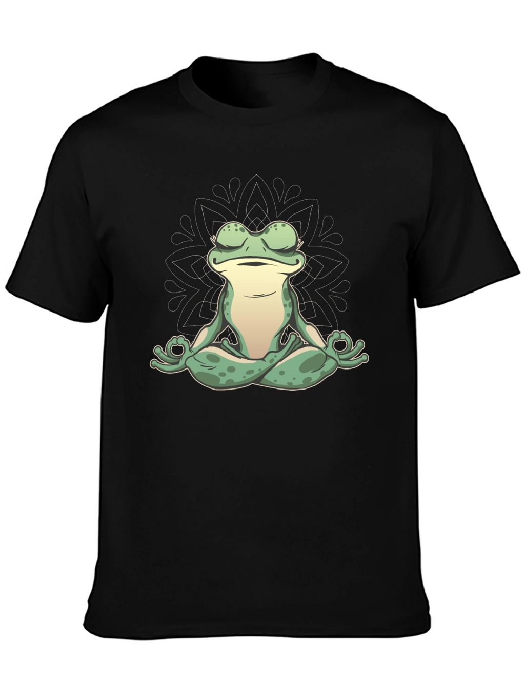 Zen Frog Graphic Tee - Meditating Amphibian
