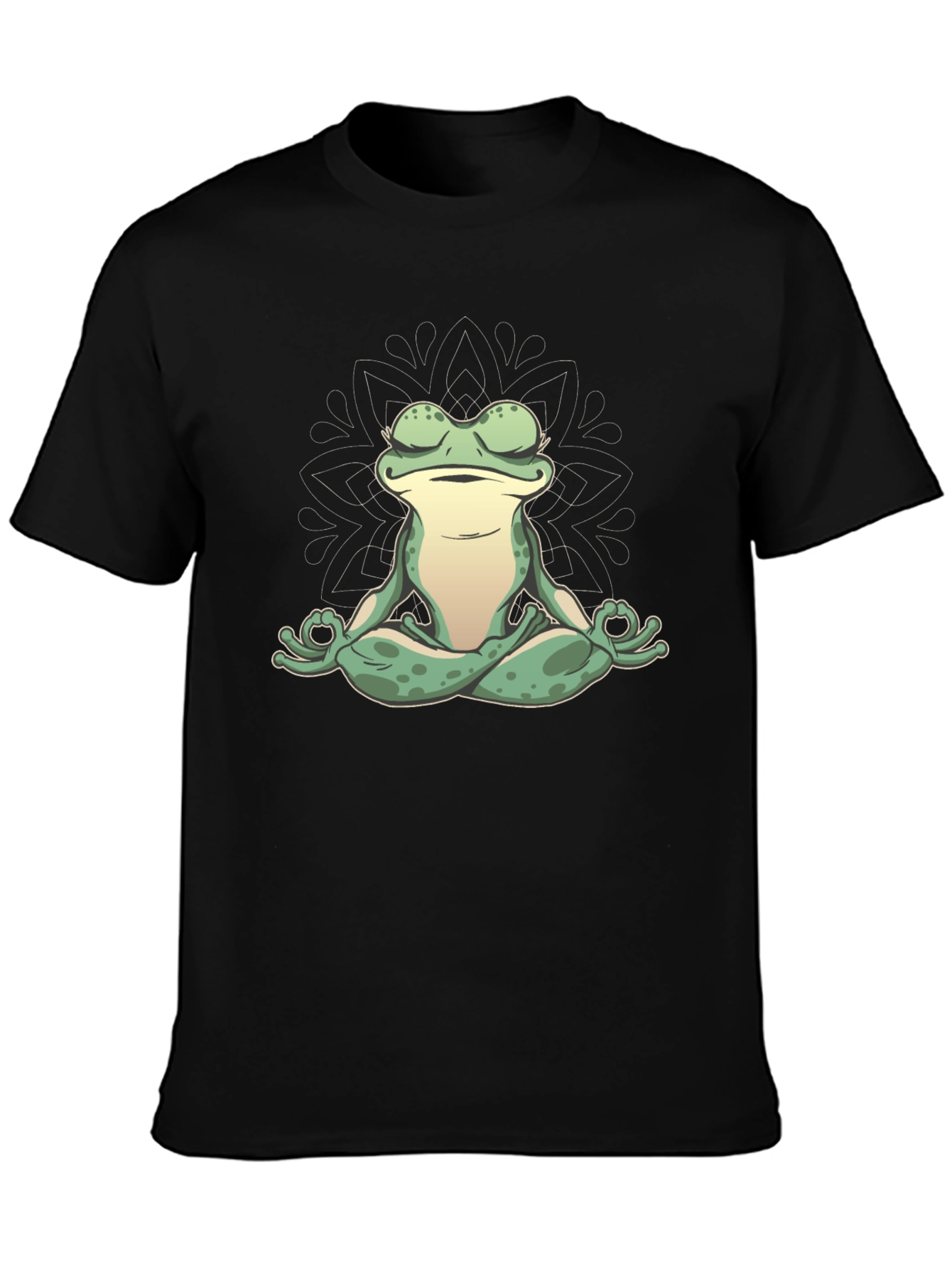 Zen Frog Graphic Tee - Meditating Amphibian