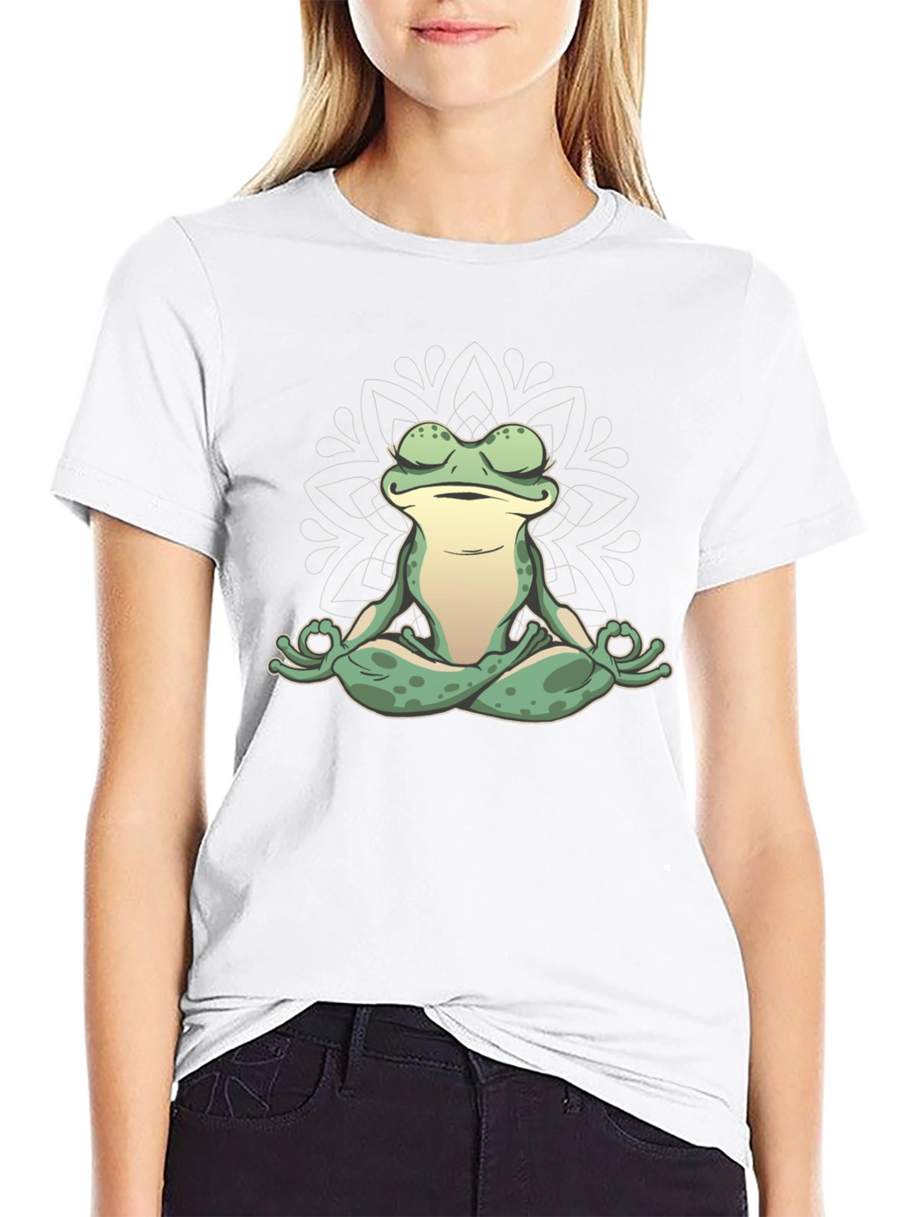 Zen Frog Graphic Tee - Meditating Amphibian