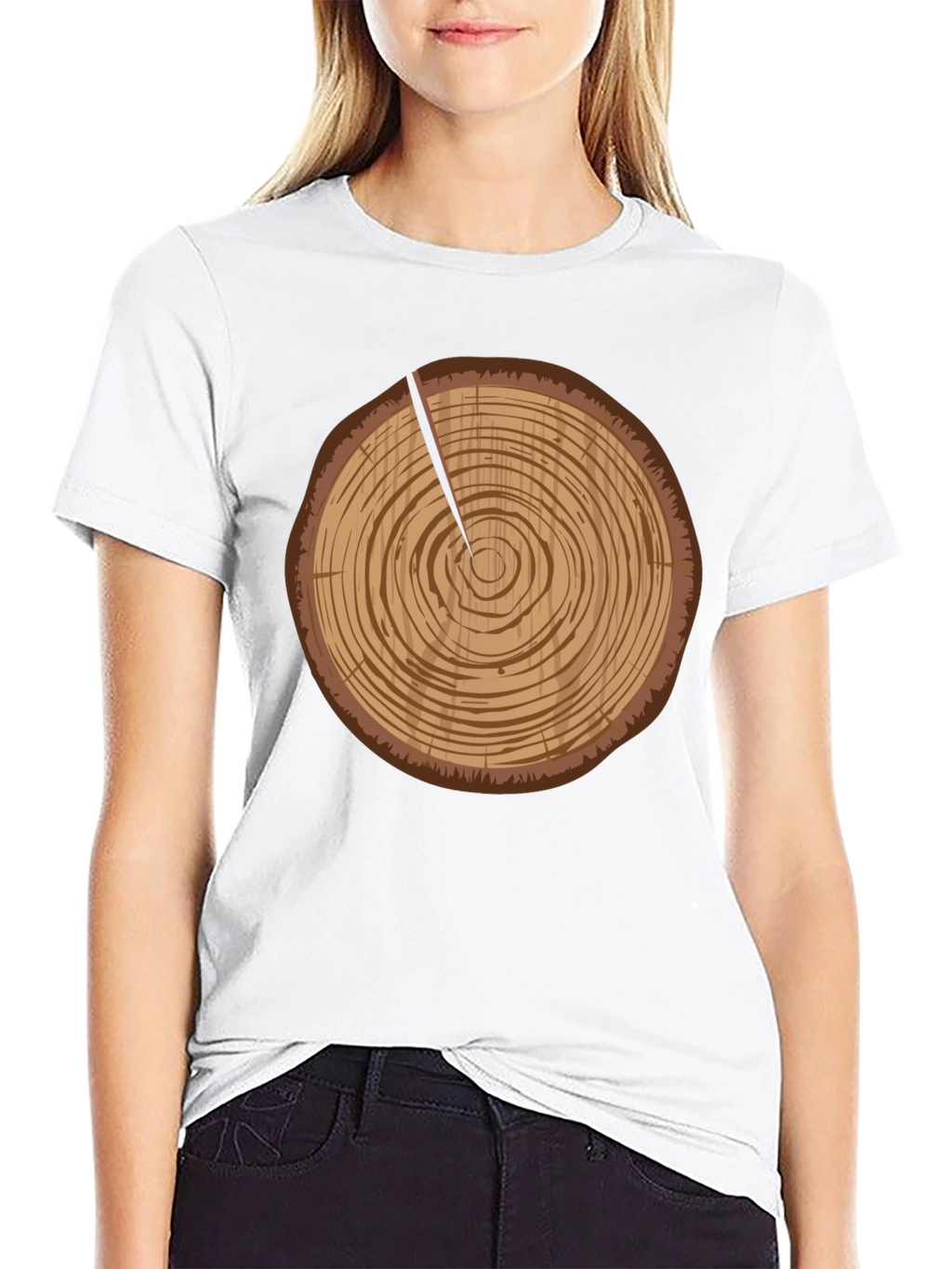 Log Slice Graphic Tee - Nature Inspired Design