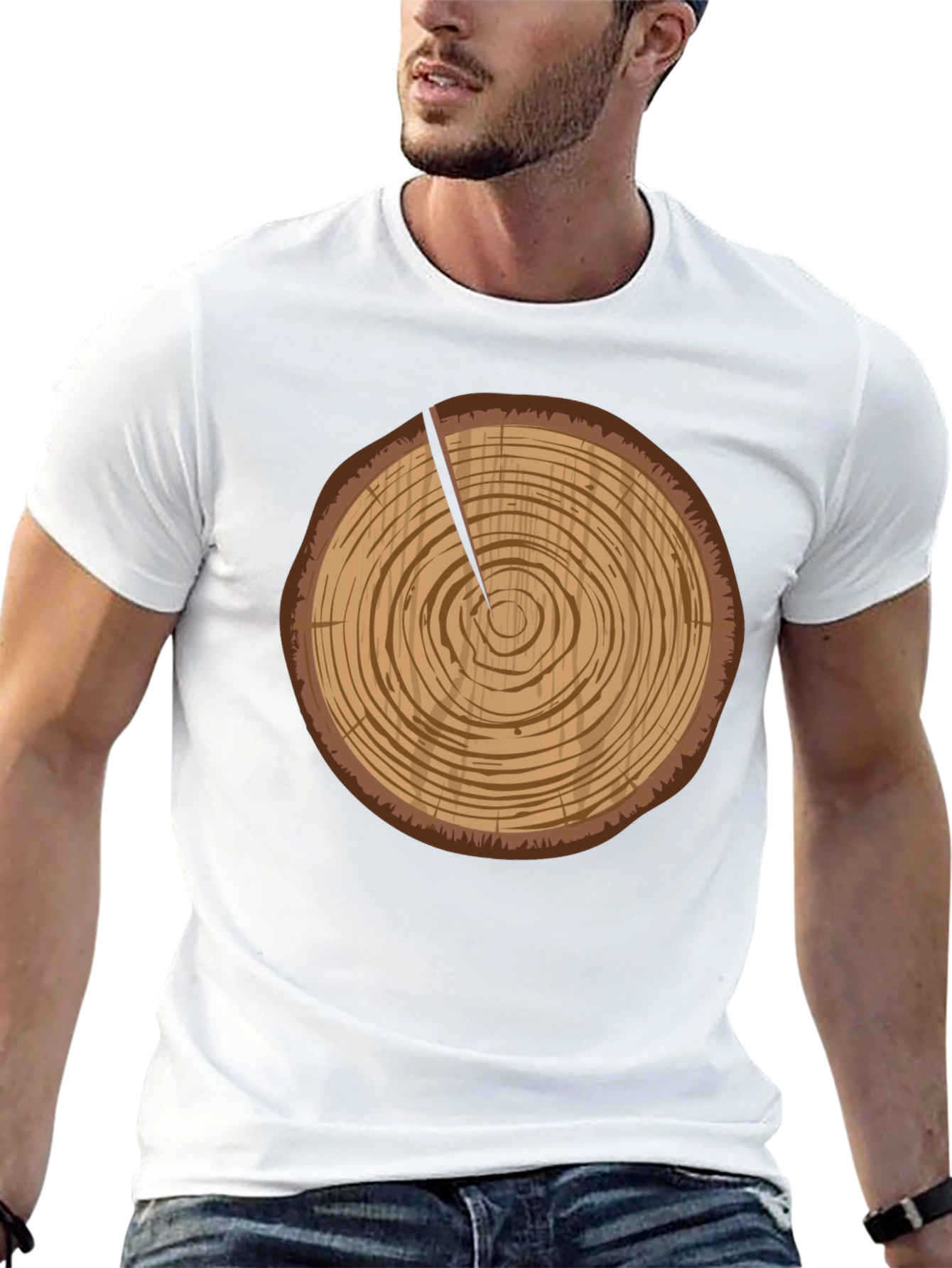 Log Slice Graphic Tee - Nature Inspired Design