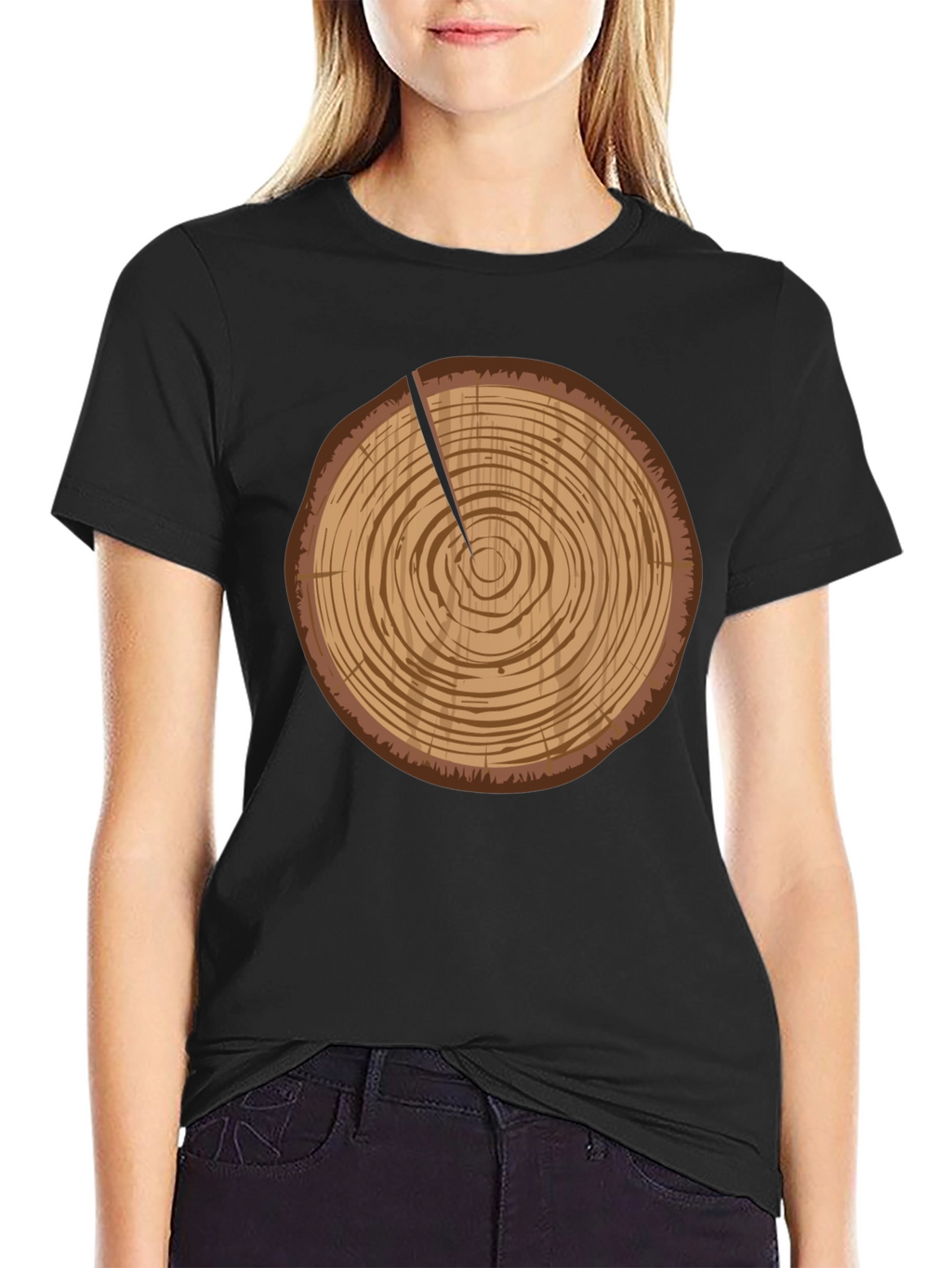 Log Slice Graphic Tee - Nature Inspired Design
