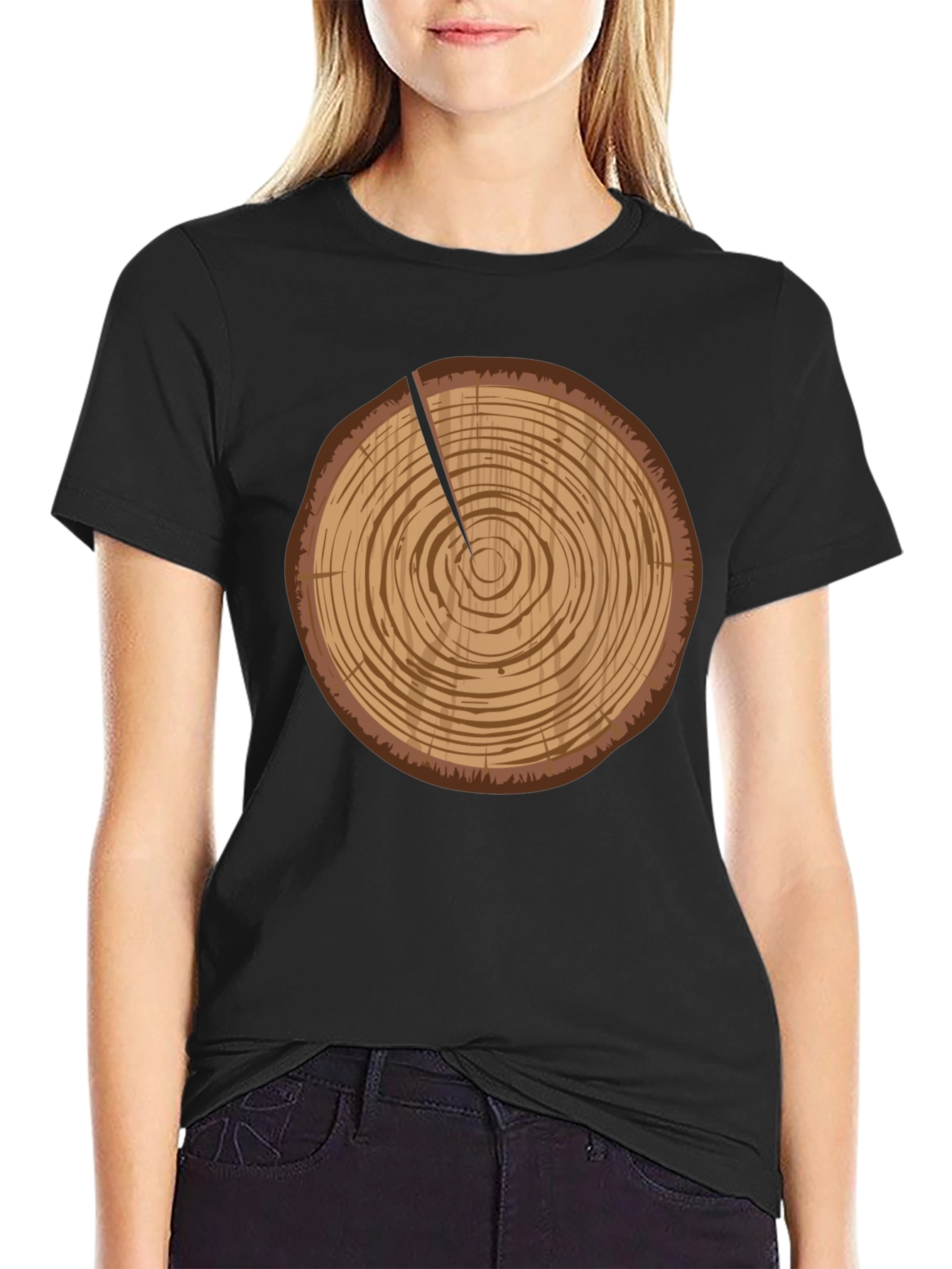 Log Slice Graphic Tee - Nature Inspired Design